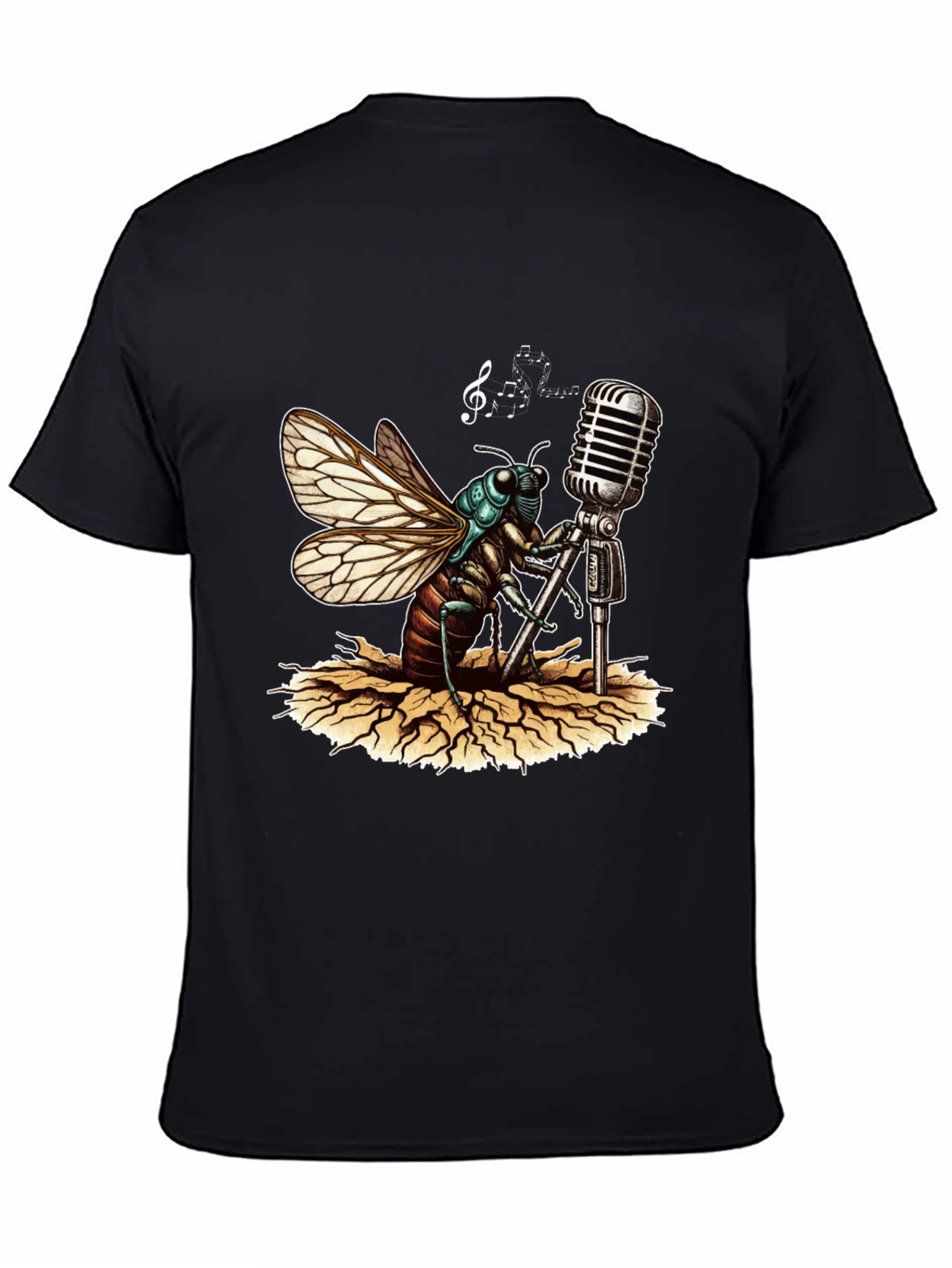 Cicada Singer Graphic Tee - Retro Mic