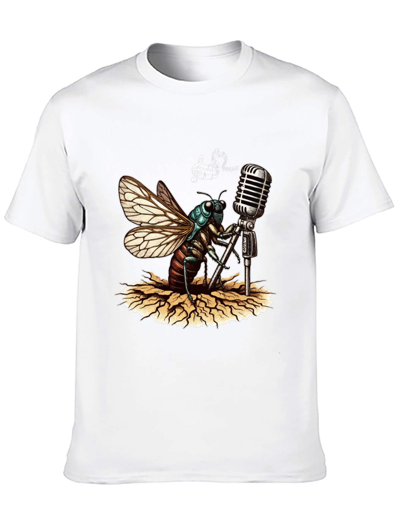 Cicada Singer Graphic Tee - Retro Mic