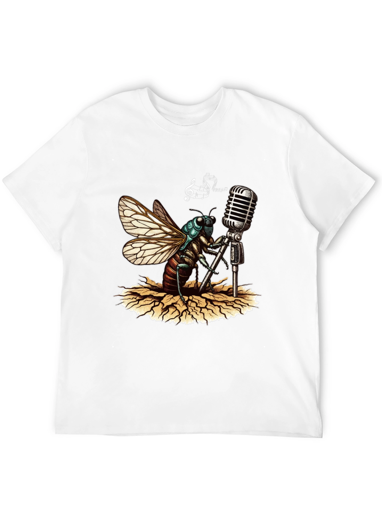 Cicada Singer Graphic Tee - Retro Mic