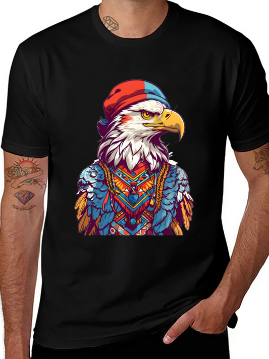 Eagle Graphic Tee - Unique Colorful Bird Art