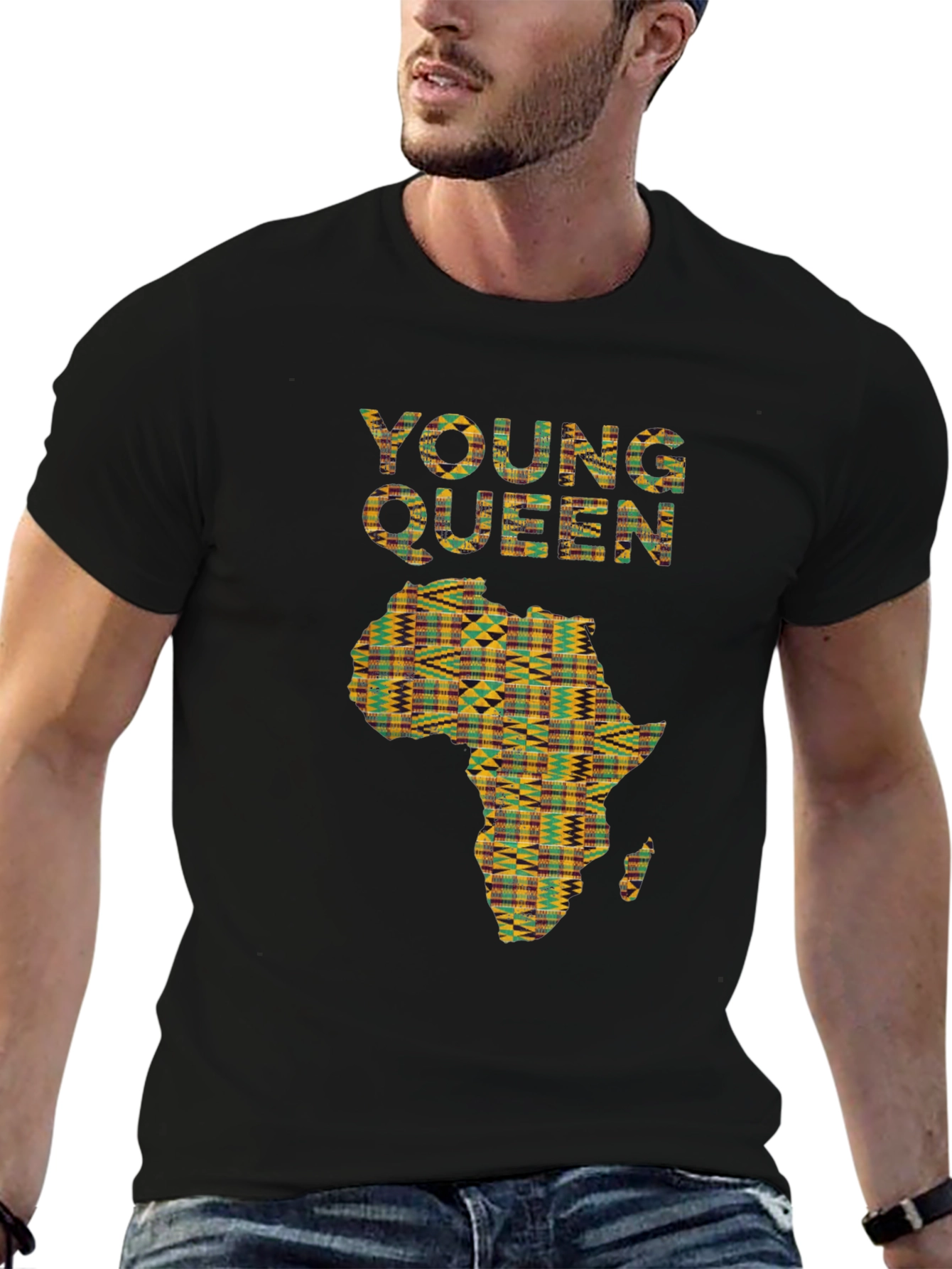 African Print Young Queen T-Shirt