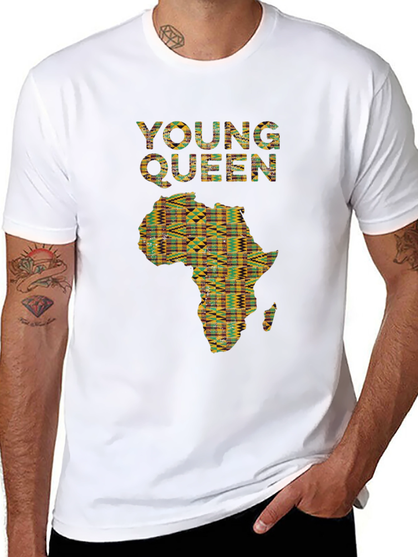 African Print Young Queen T-Shirt
