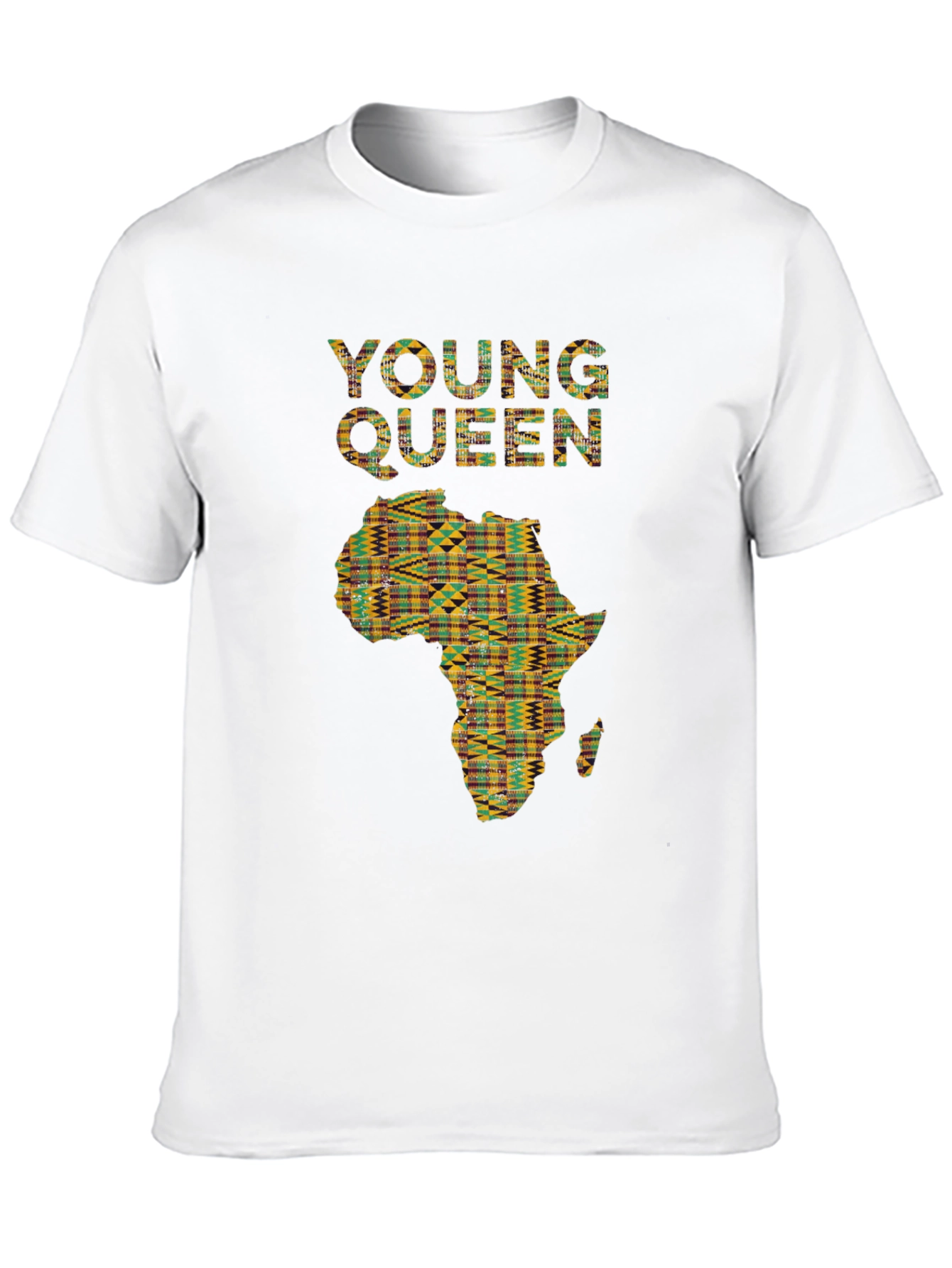 African Print Young Queen T-Shirt
