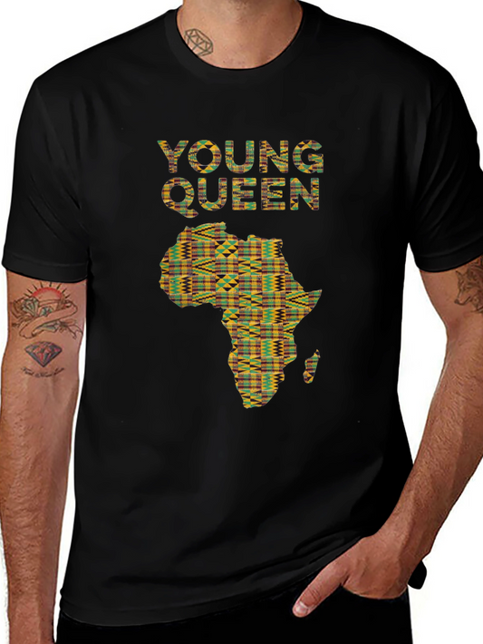 African Print Young Queen T-Shirt