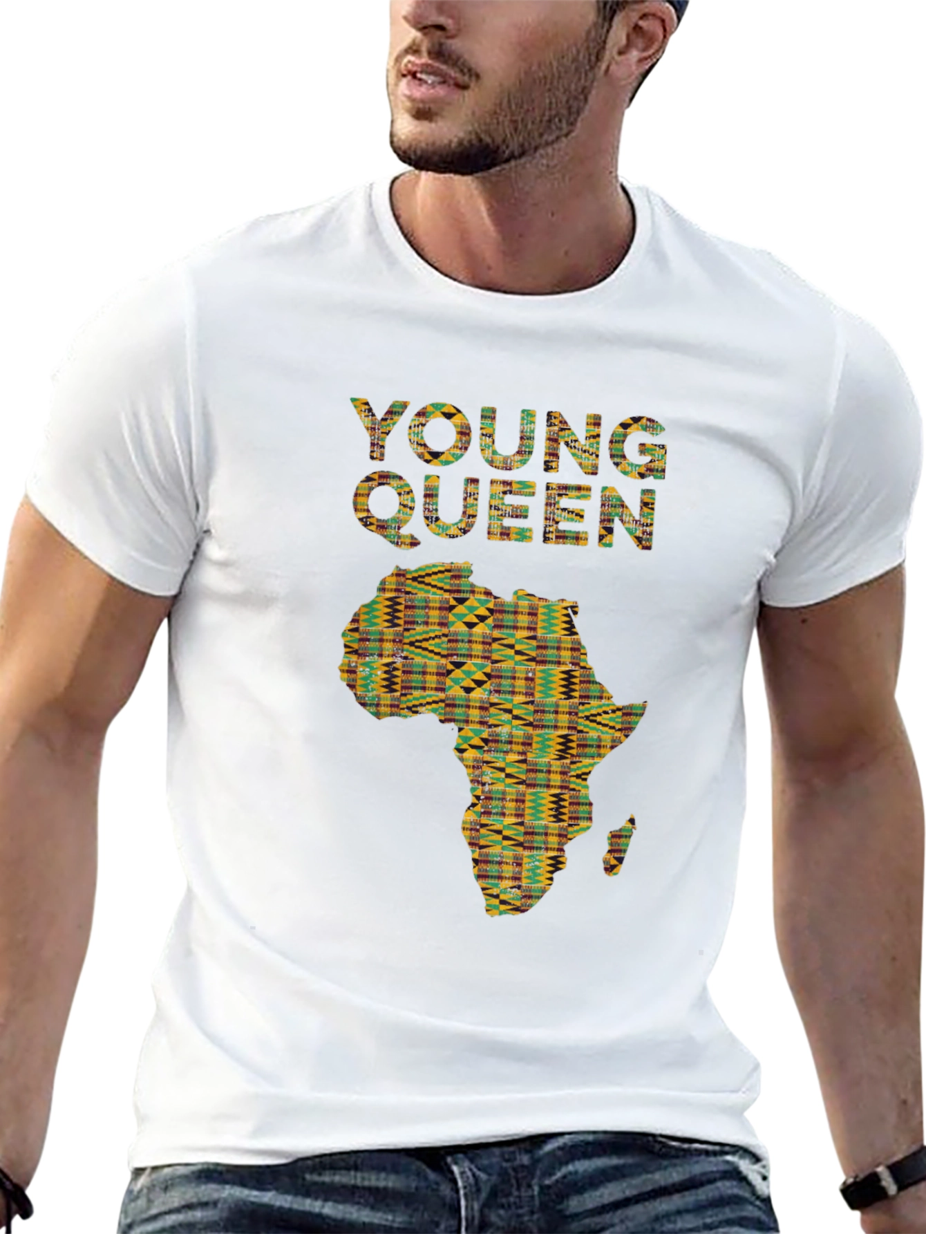 African Print Young Queen T-Shirt