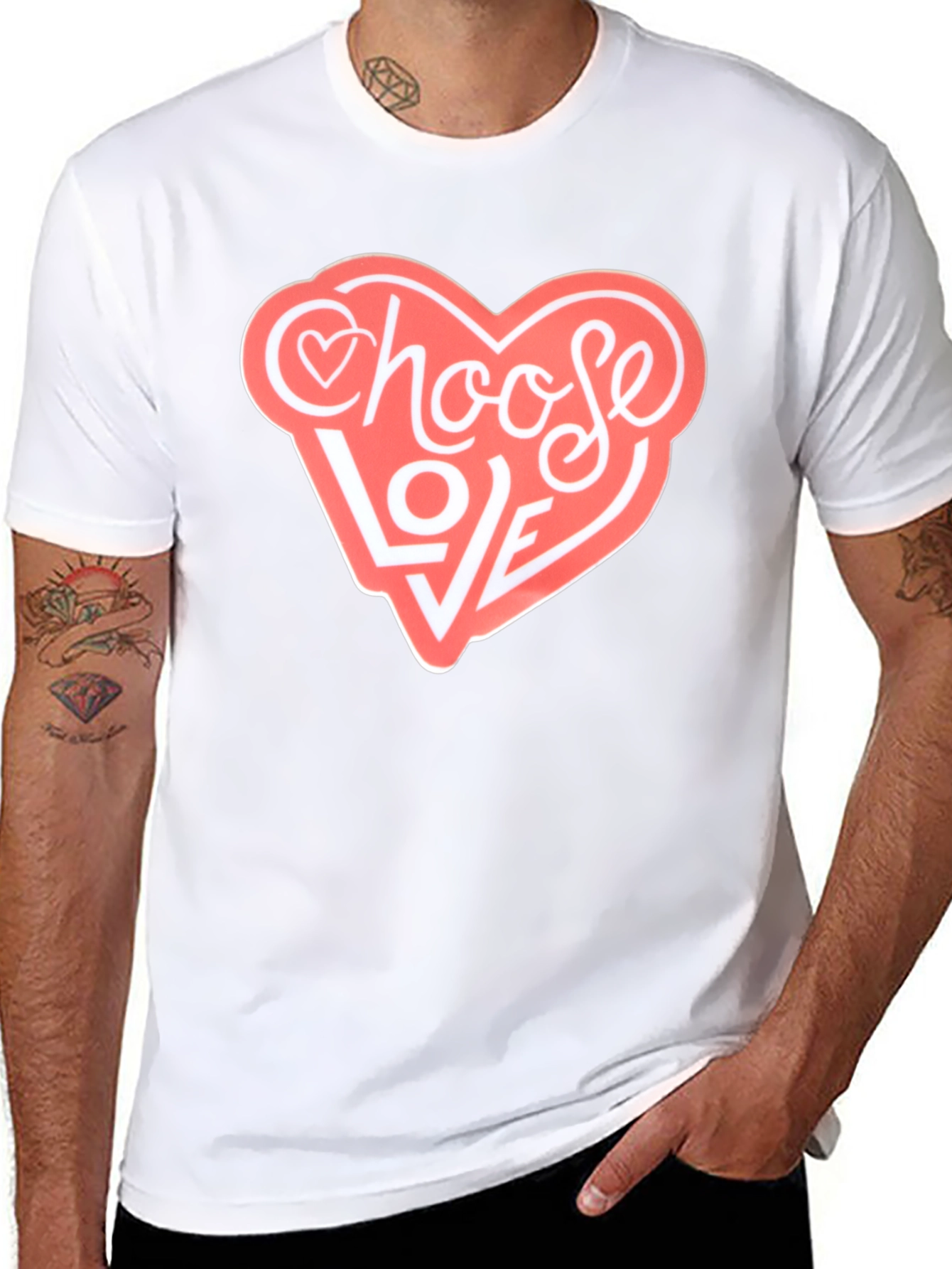 Choose Love Heart Graphic Tee
