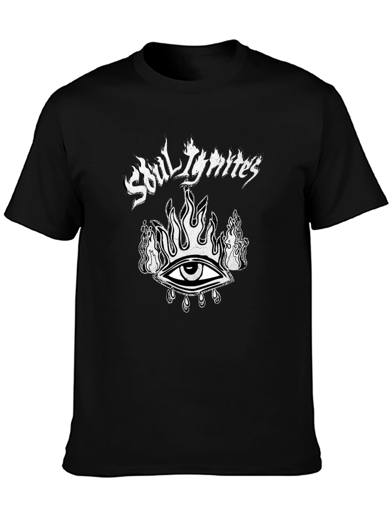 Soul Ignites Graphic Tee - Black Cotton Shirt