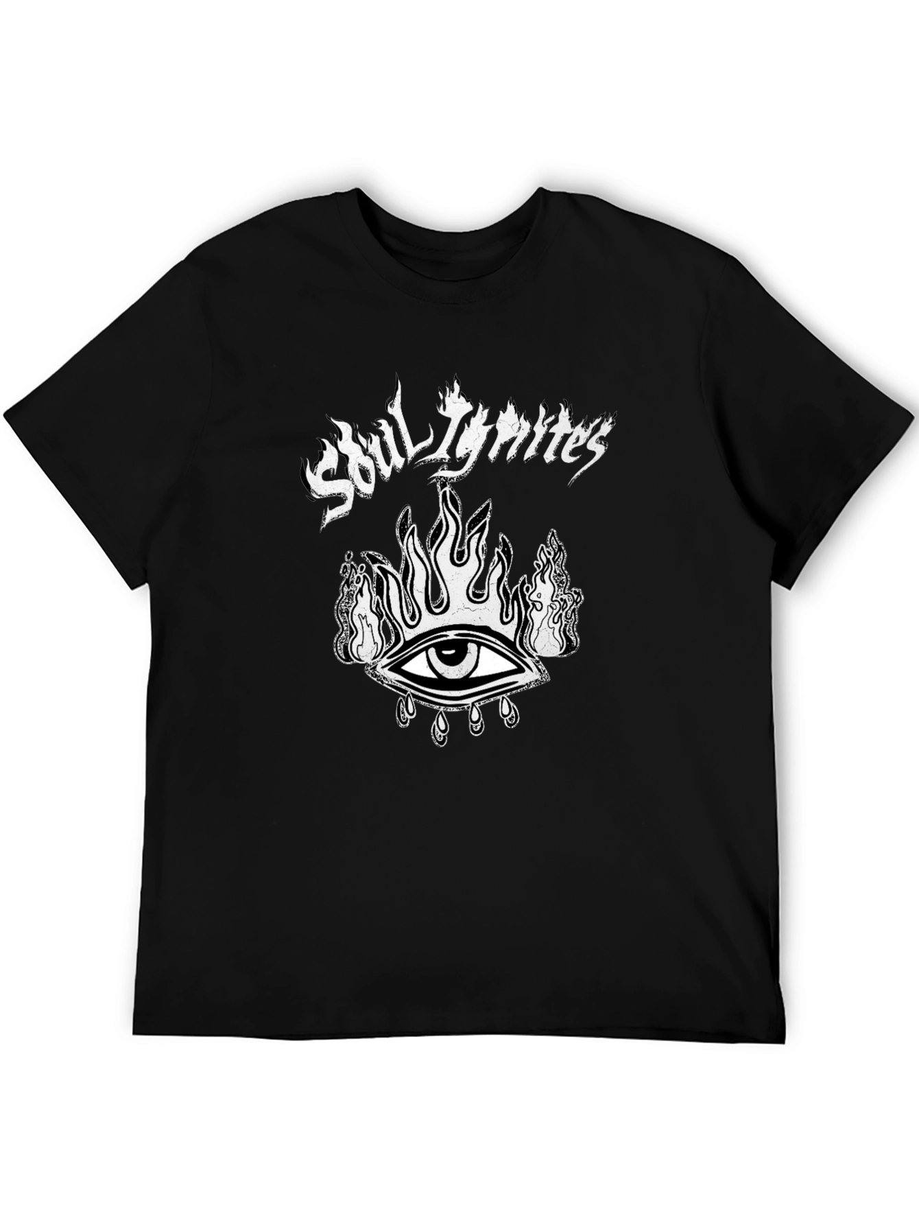 Soul Ignites Graphic Tee - Black Cotton Shirt