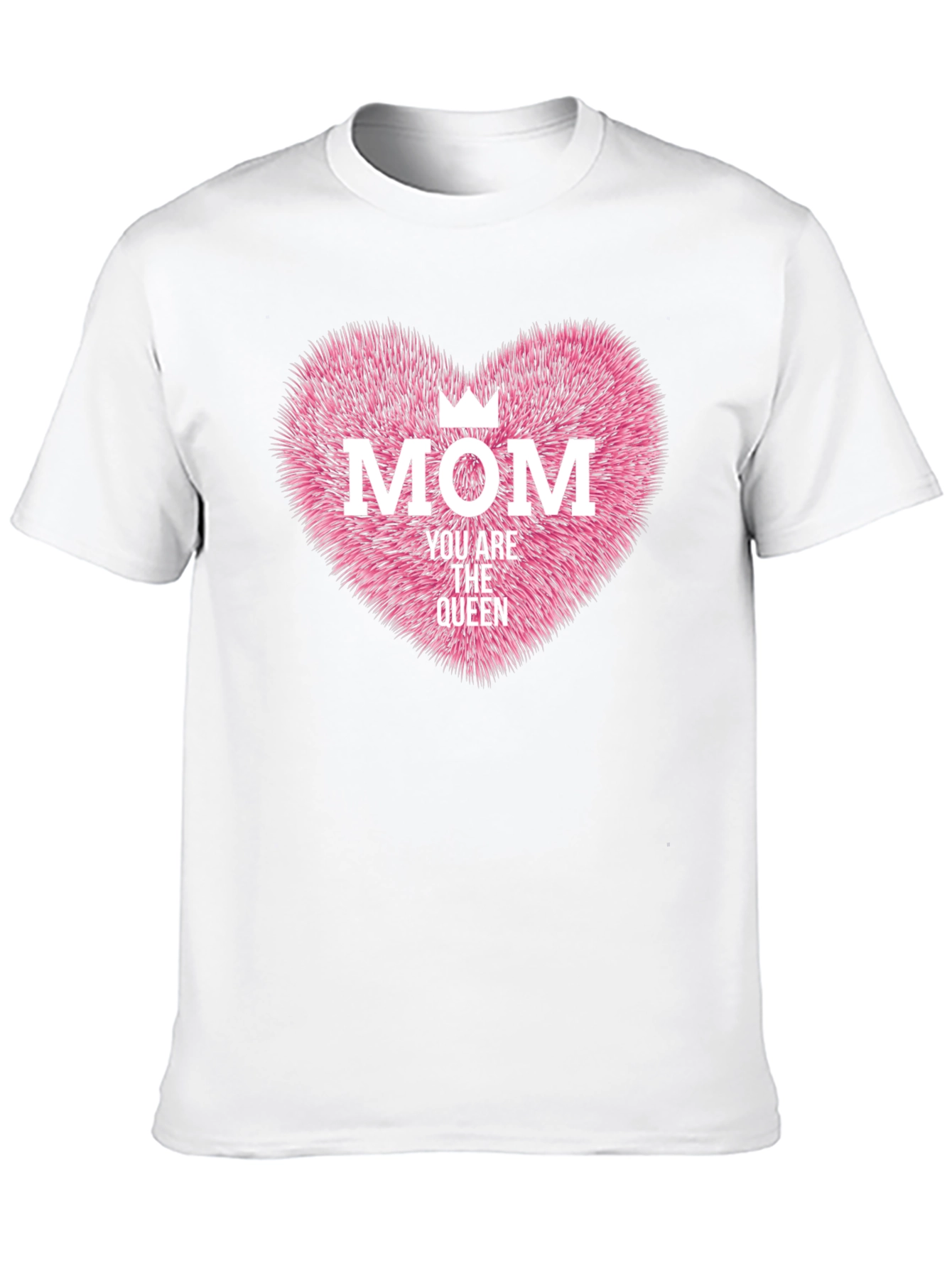 Mom Queen Heart Graphic Tee - Black