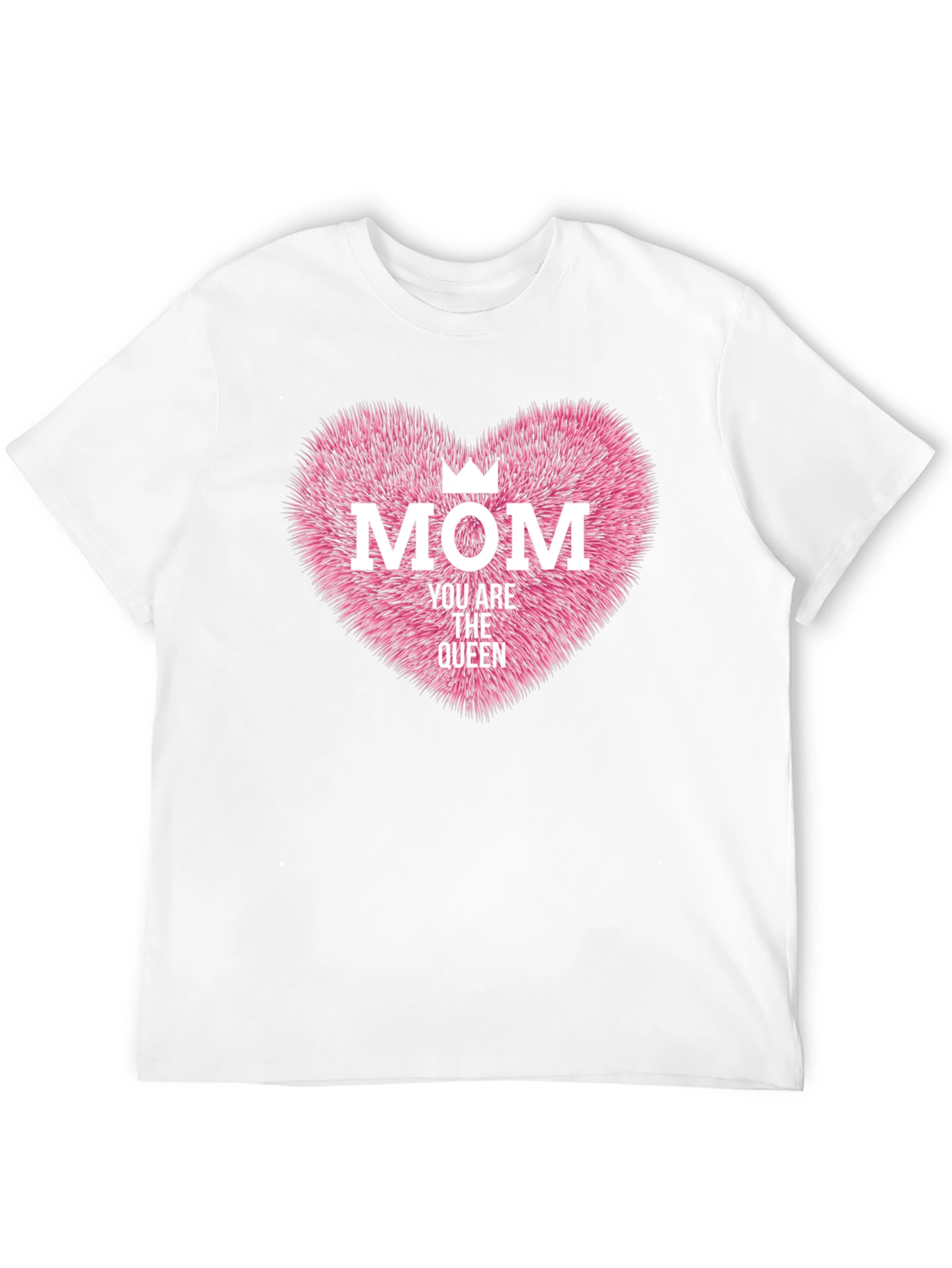 Mom Queen Heart Graphic Tee - Black
