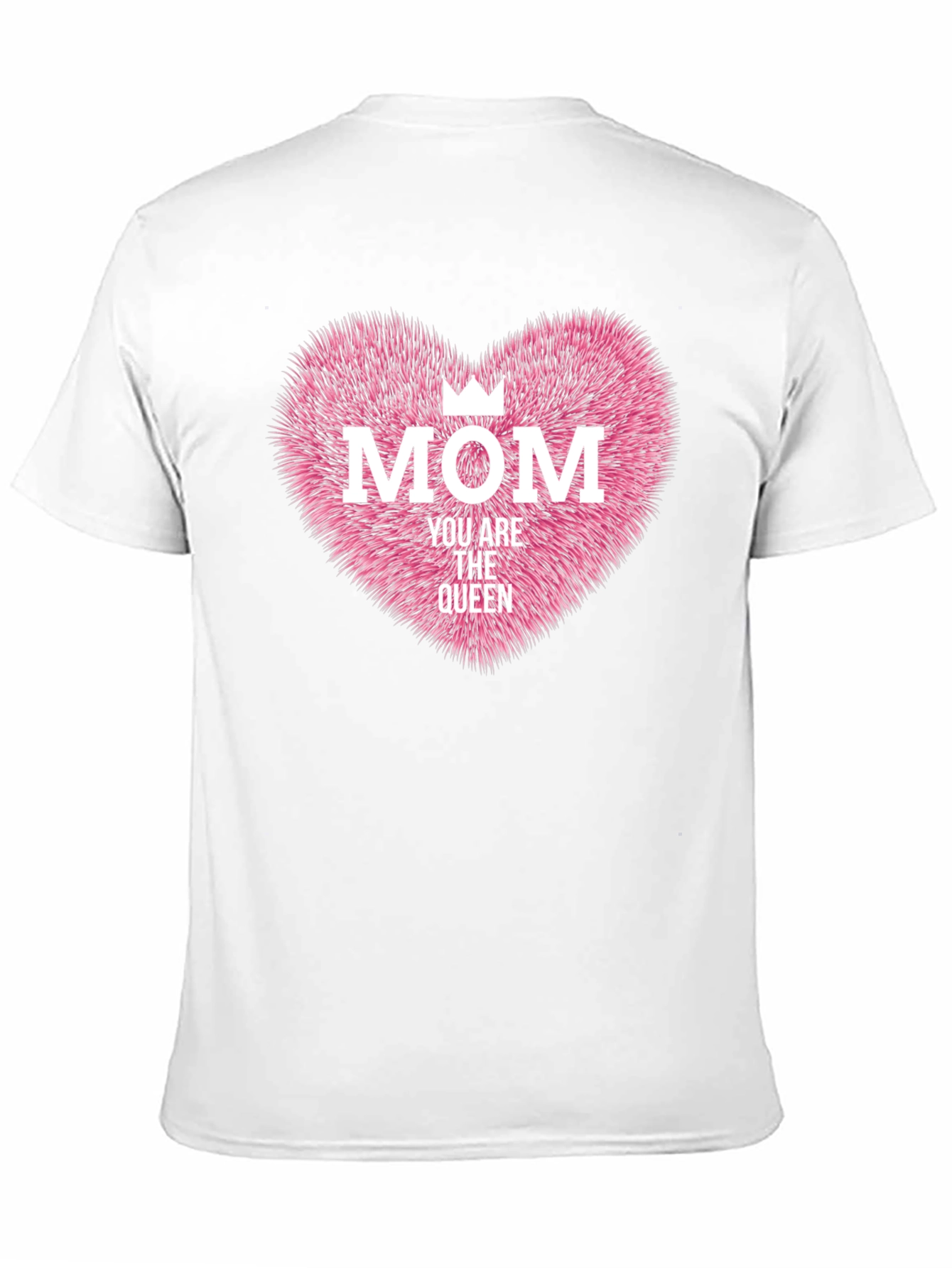 Mom Queen Heart Graphic Tee - Black
