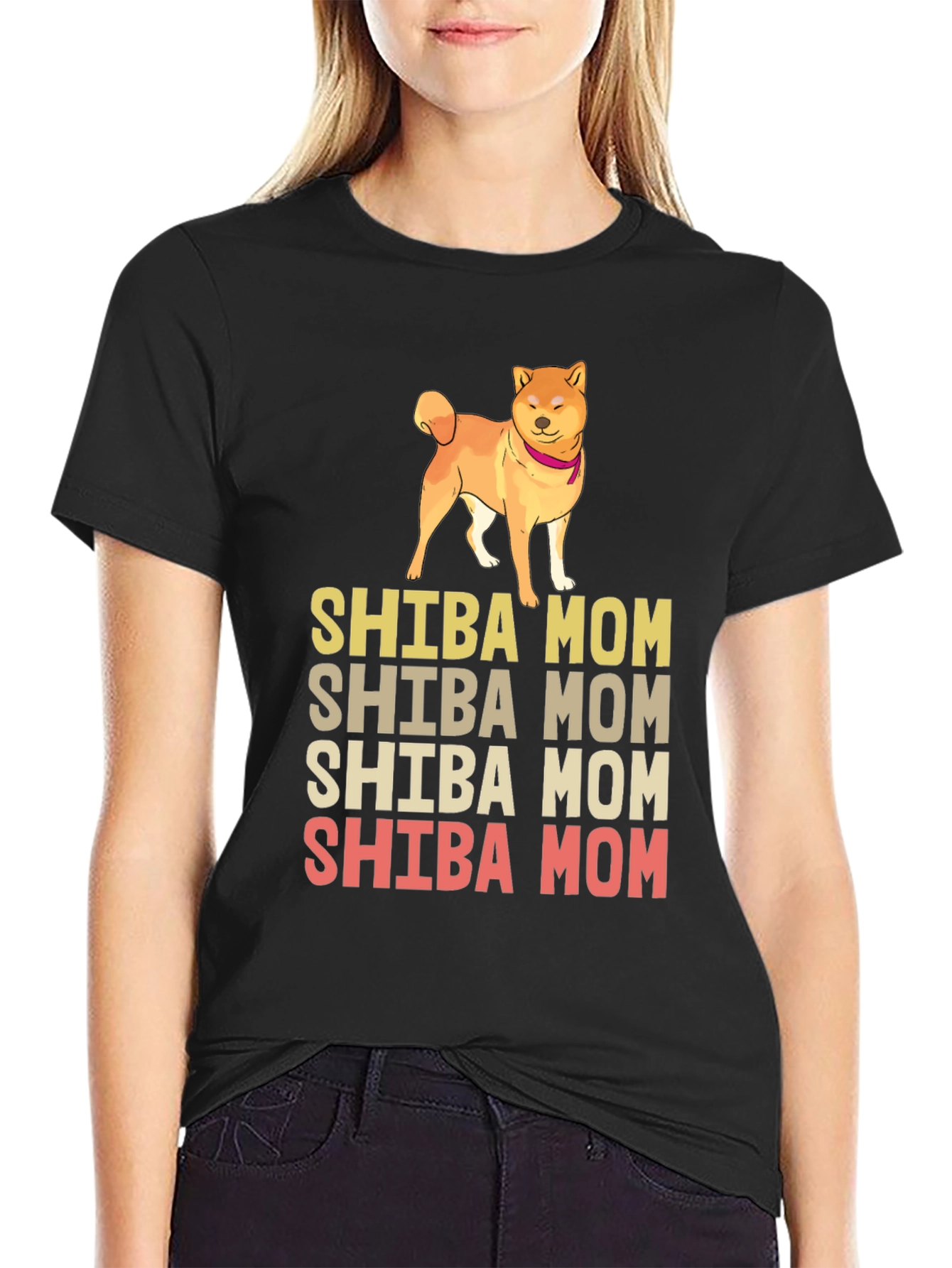 Shiba Mom Graphic Tee - Dog Lover Shirt