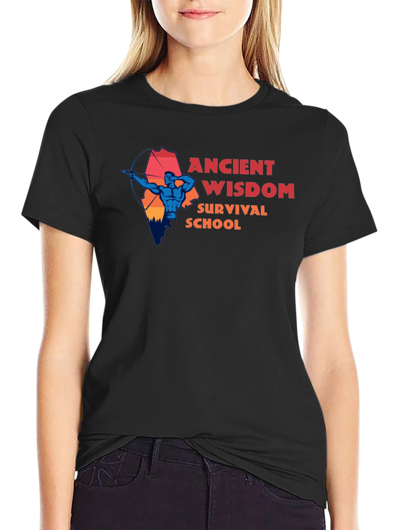 Ancient Wisdom Survival School Graphic Tee