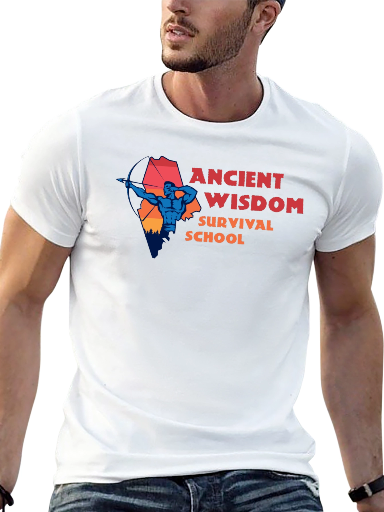 Ancient Wisdom Survival School Graphic Tee