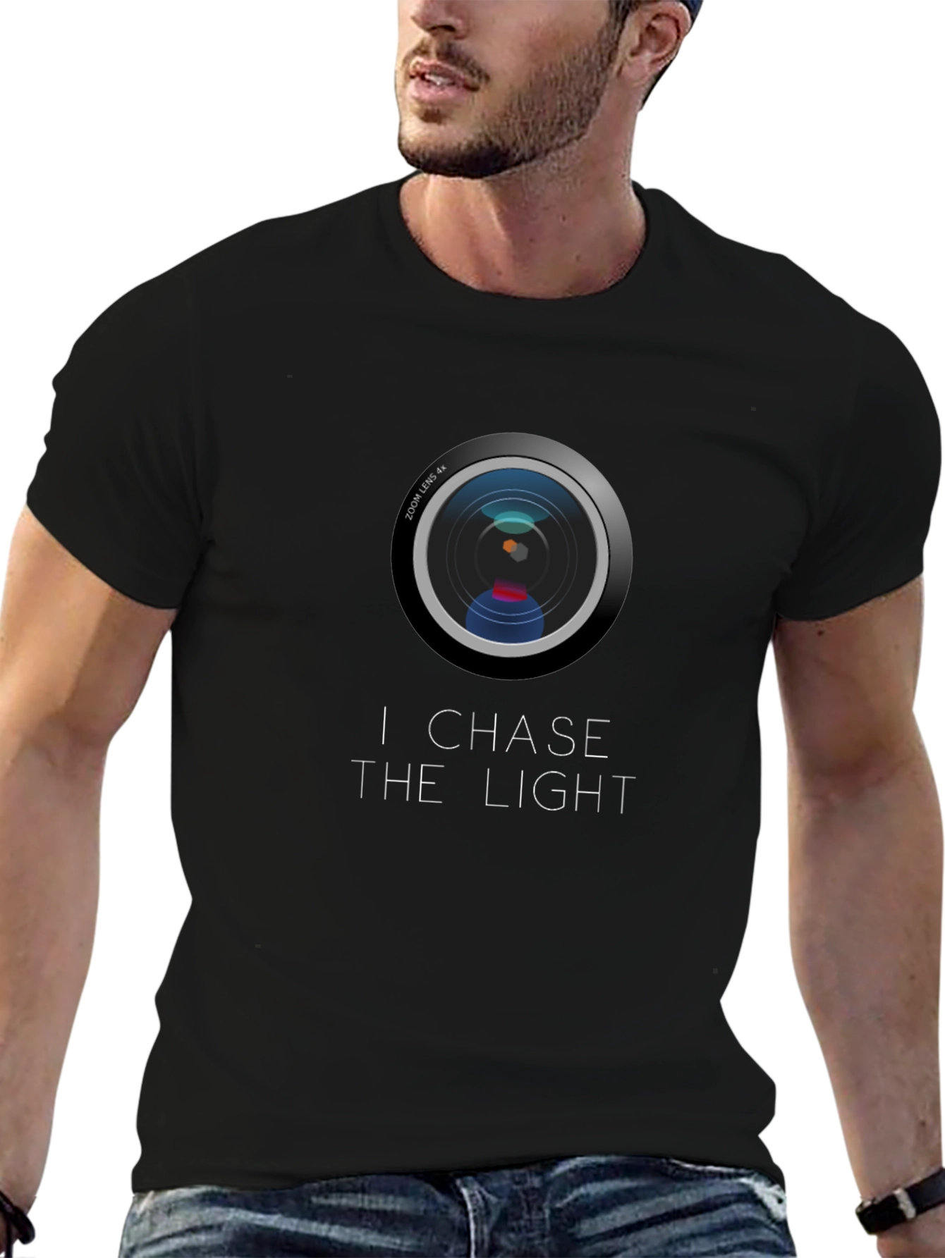 I Chase The Light Camera Lens Graphic Tee
