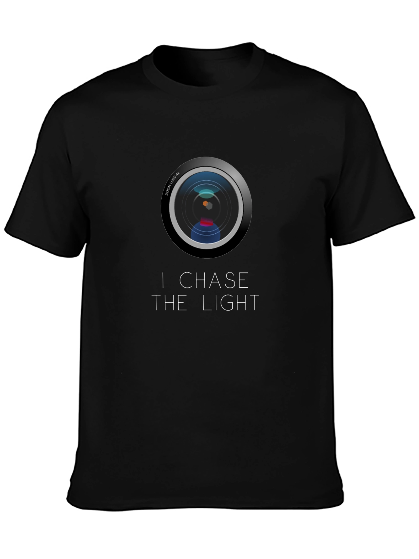 I Chase The Light Camera Lens Graphic Tee