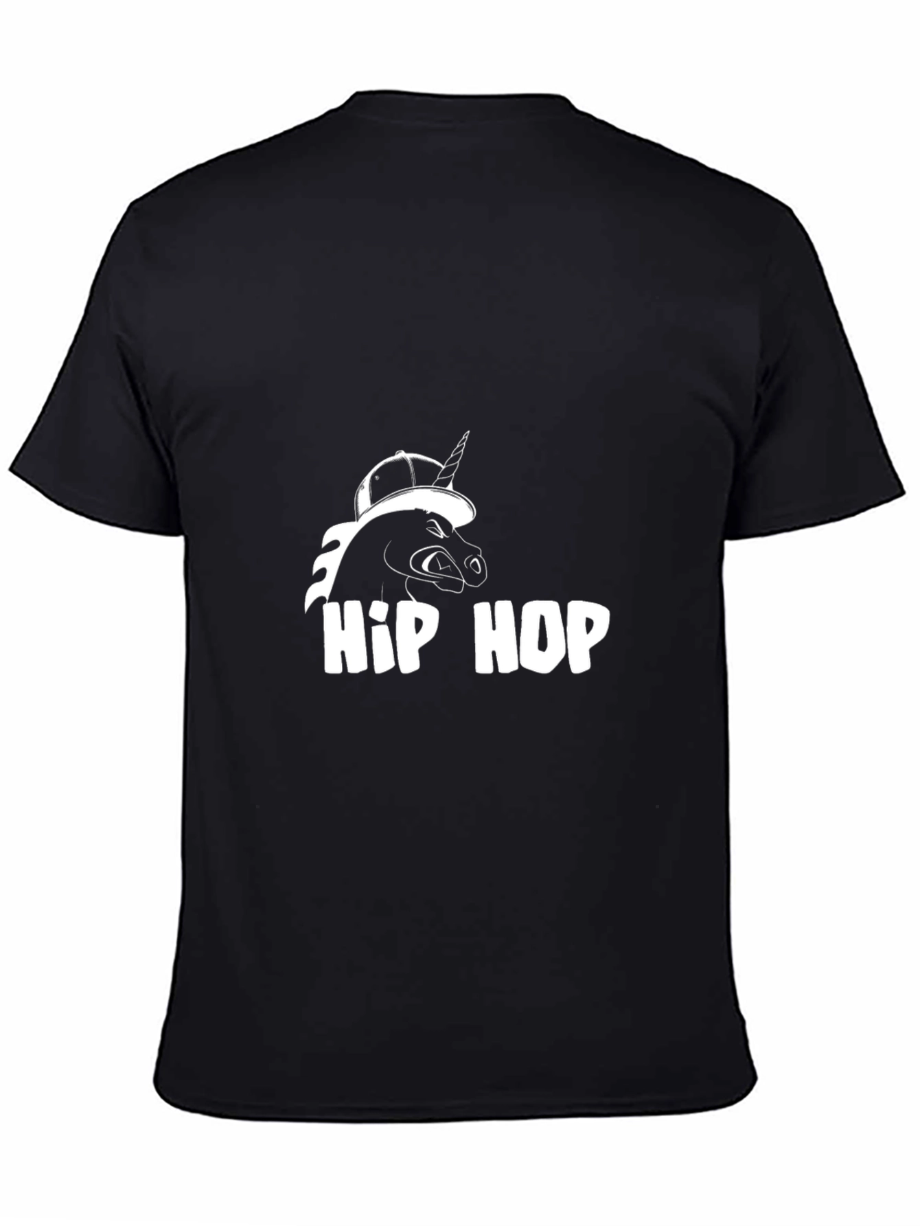 Hip Hop Unicorn Black T-Shirt