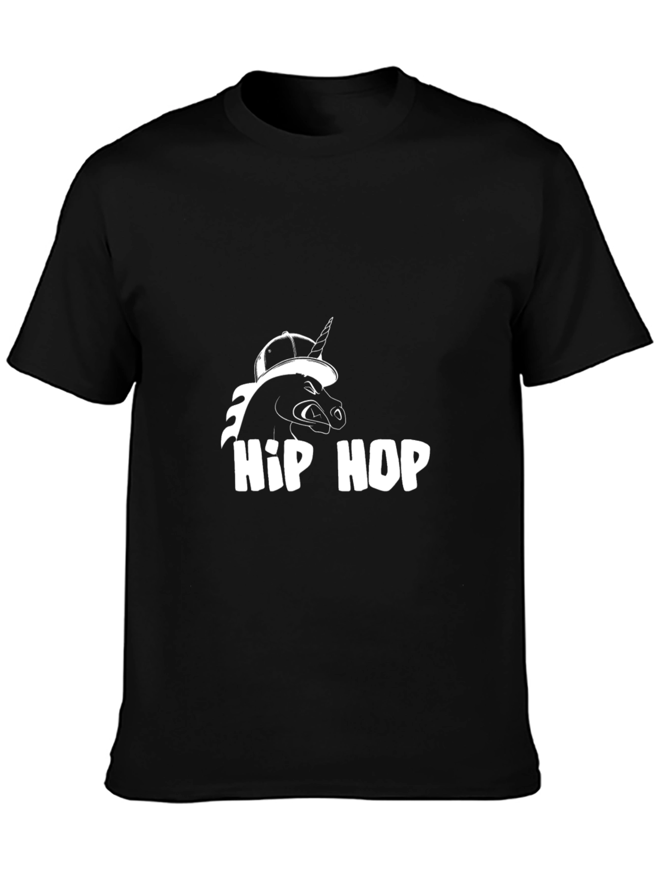 Hip Hop Unicorn Black T-Shirt