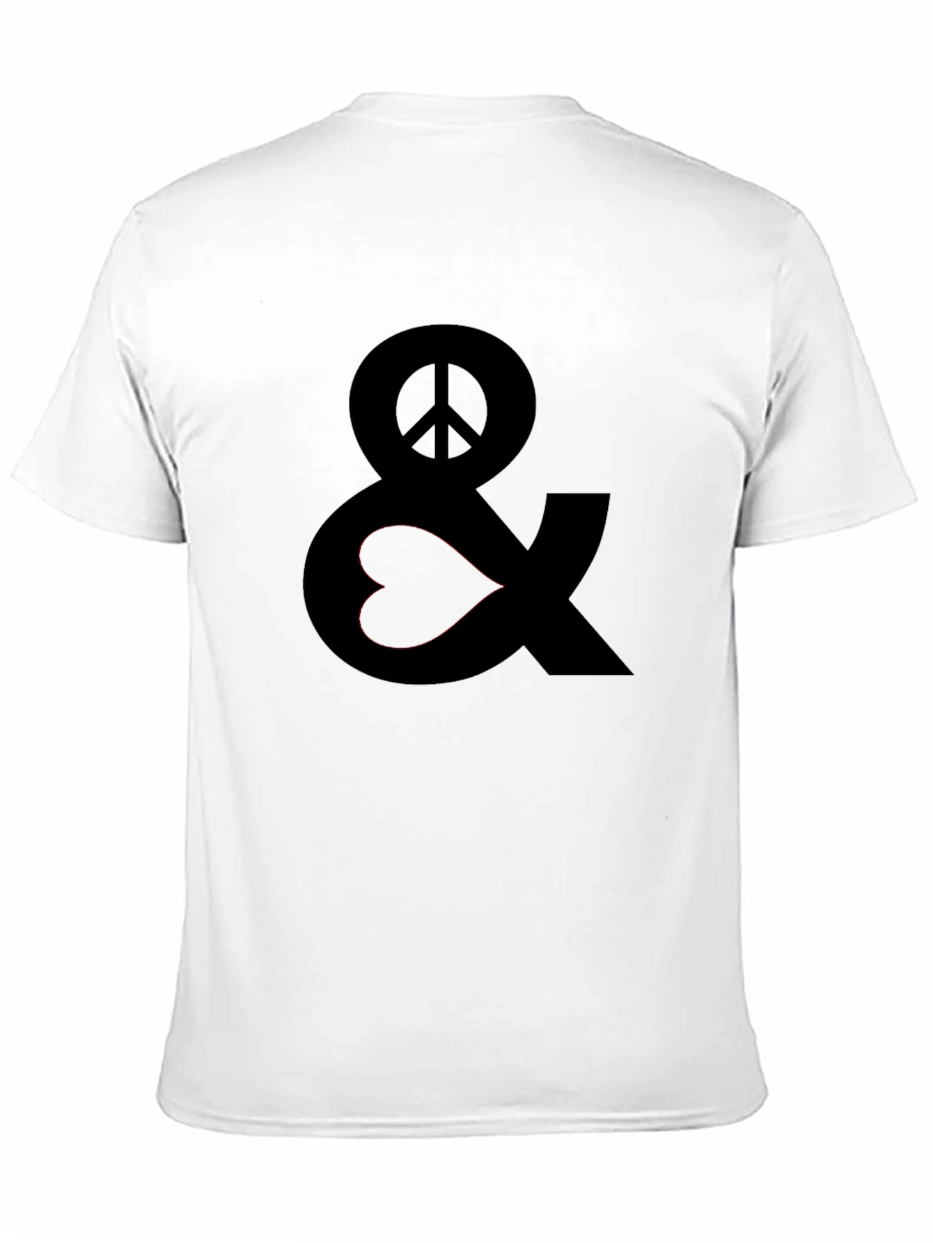 Peace & Love T-Shirt - Black Graphic Tee