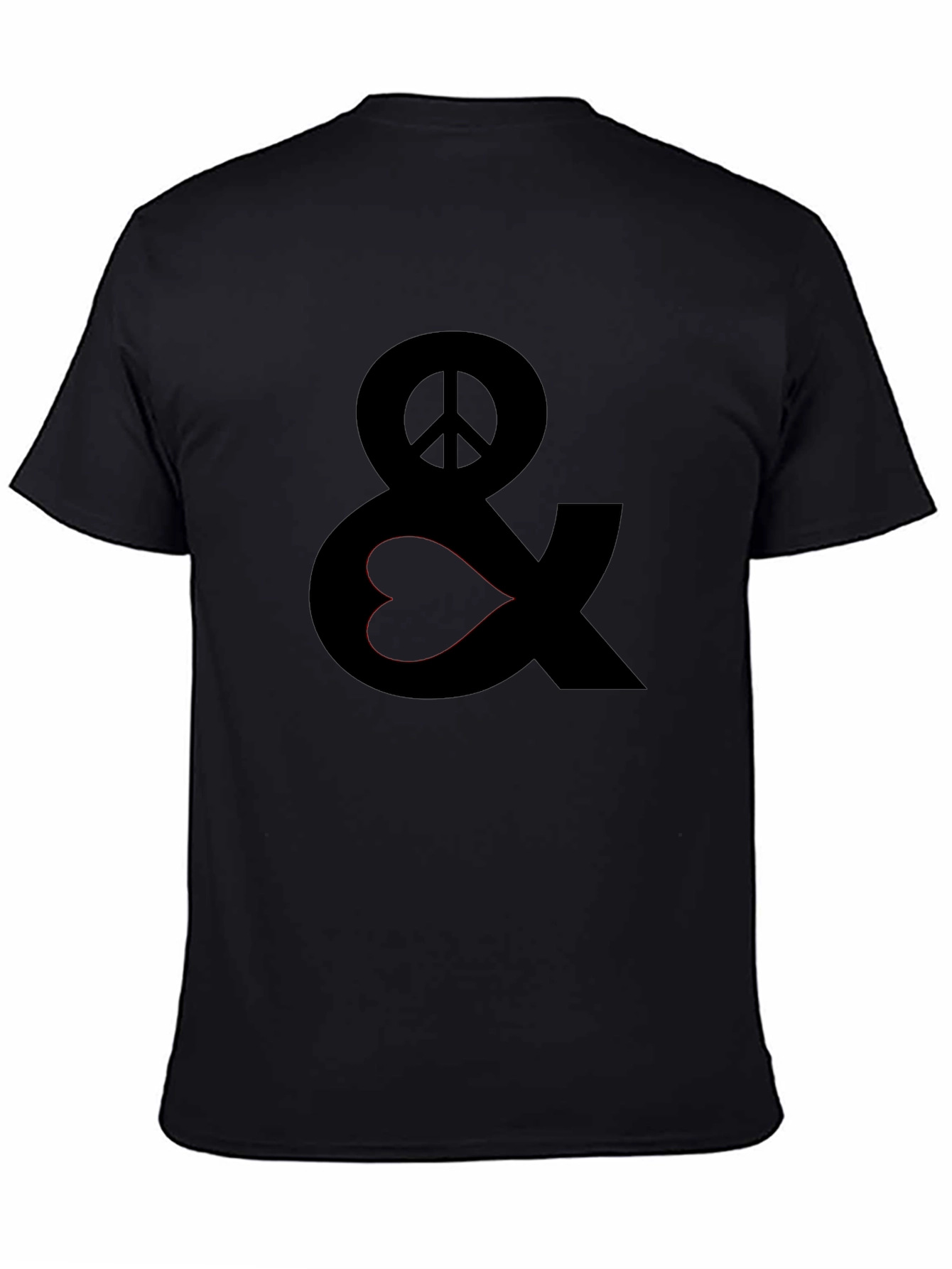 Peace & Love T-Shirt - Black Graphic Tee