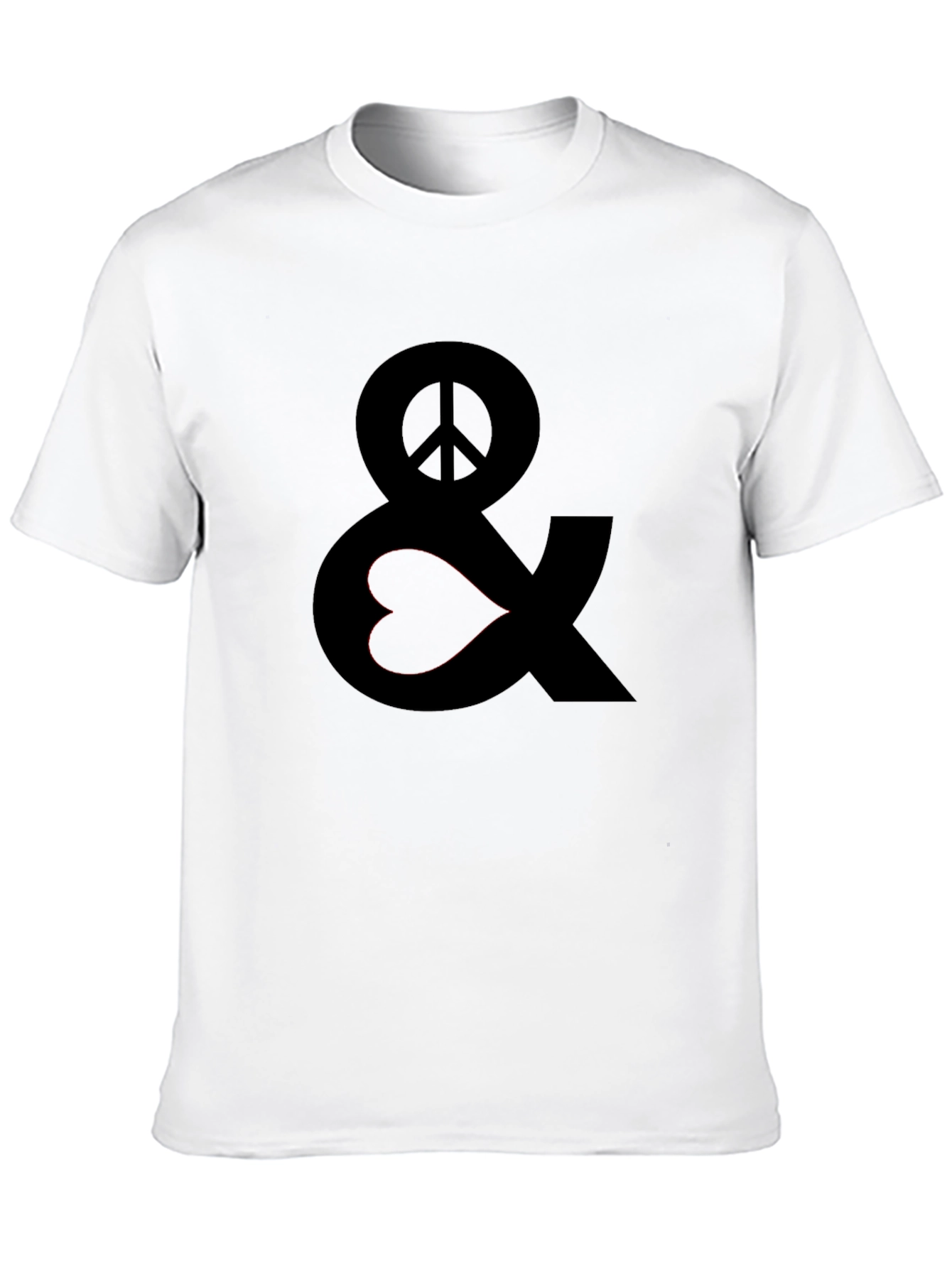 Peace & Love T-Shirt - Black Graphic Tee