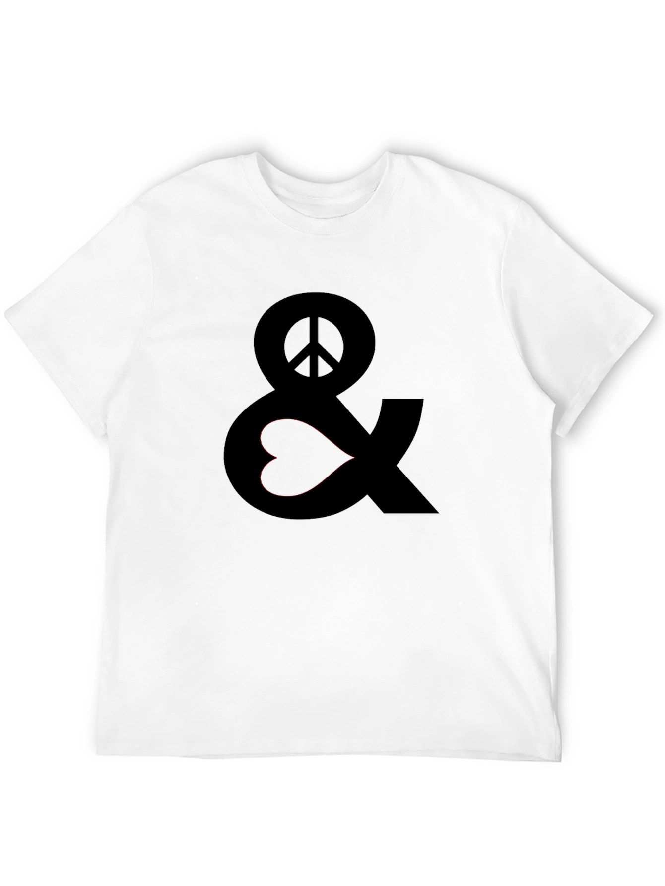 Peace & Love T-Shirt - Black Graphic Tee