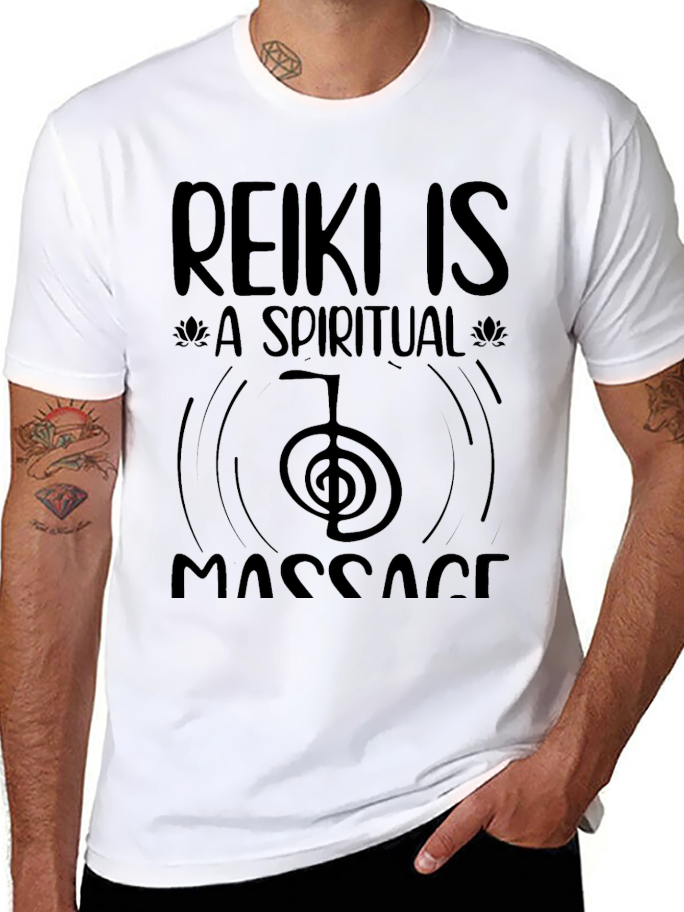 Reiki is a Spiritual Massage Black T-Shirt