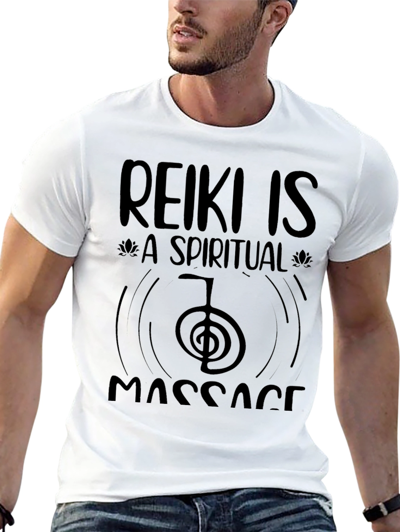 Reiki is a Spiritual Massage Black T-Shirt