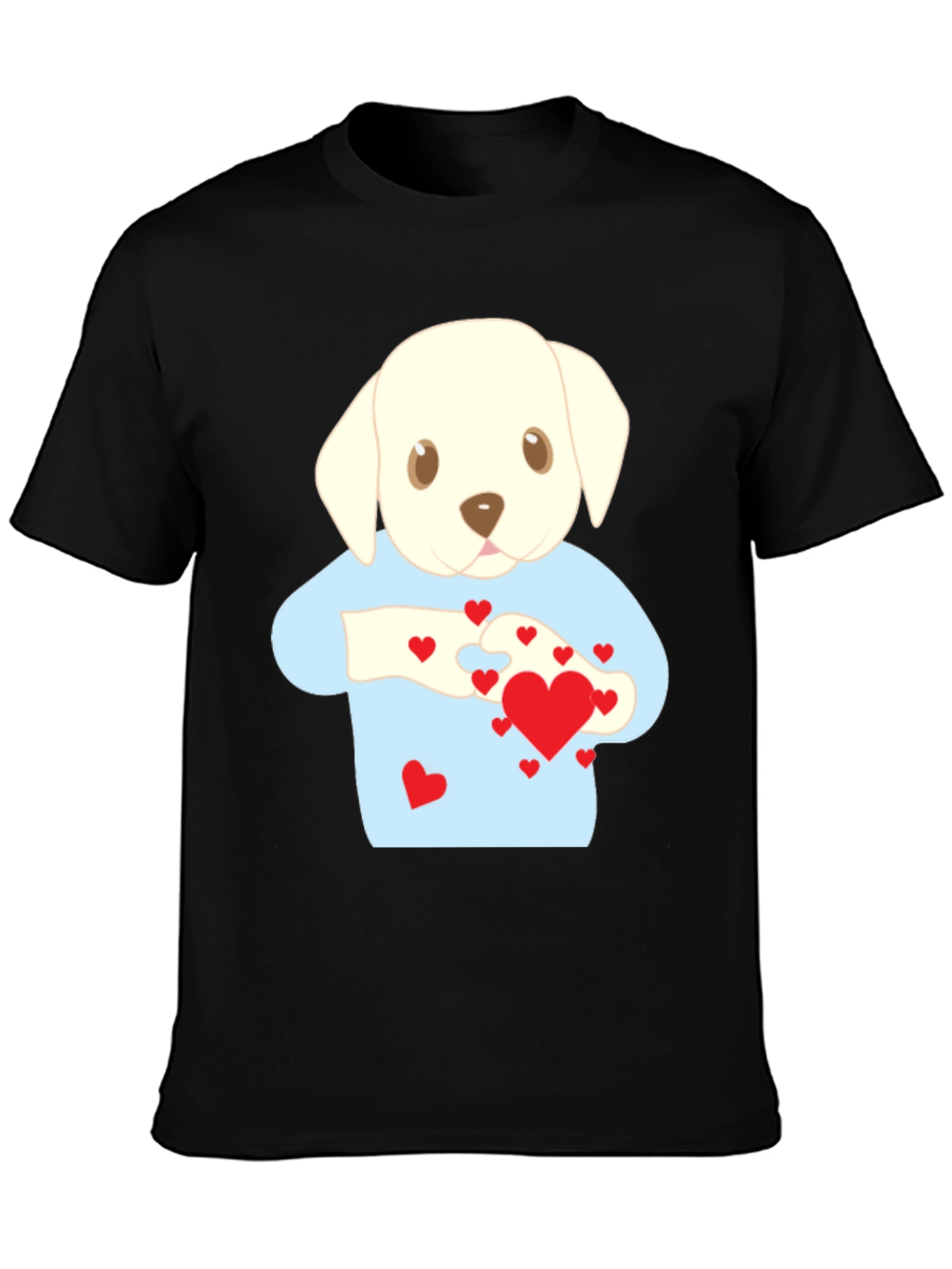 Puppy Love T-Shirt - Heart Puzzle Graphic Tee