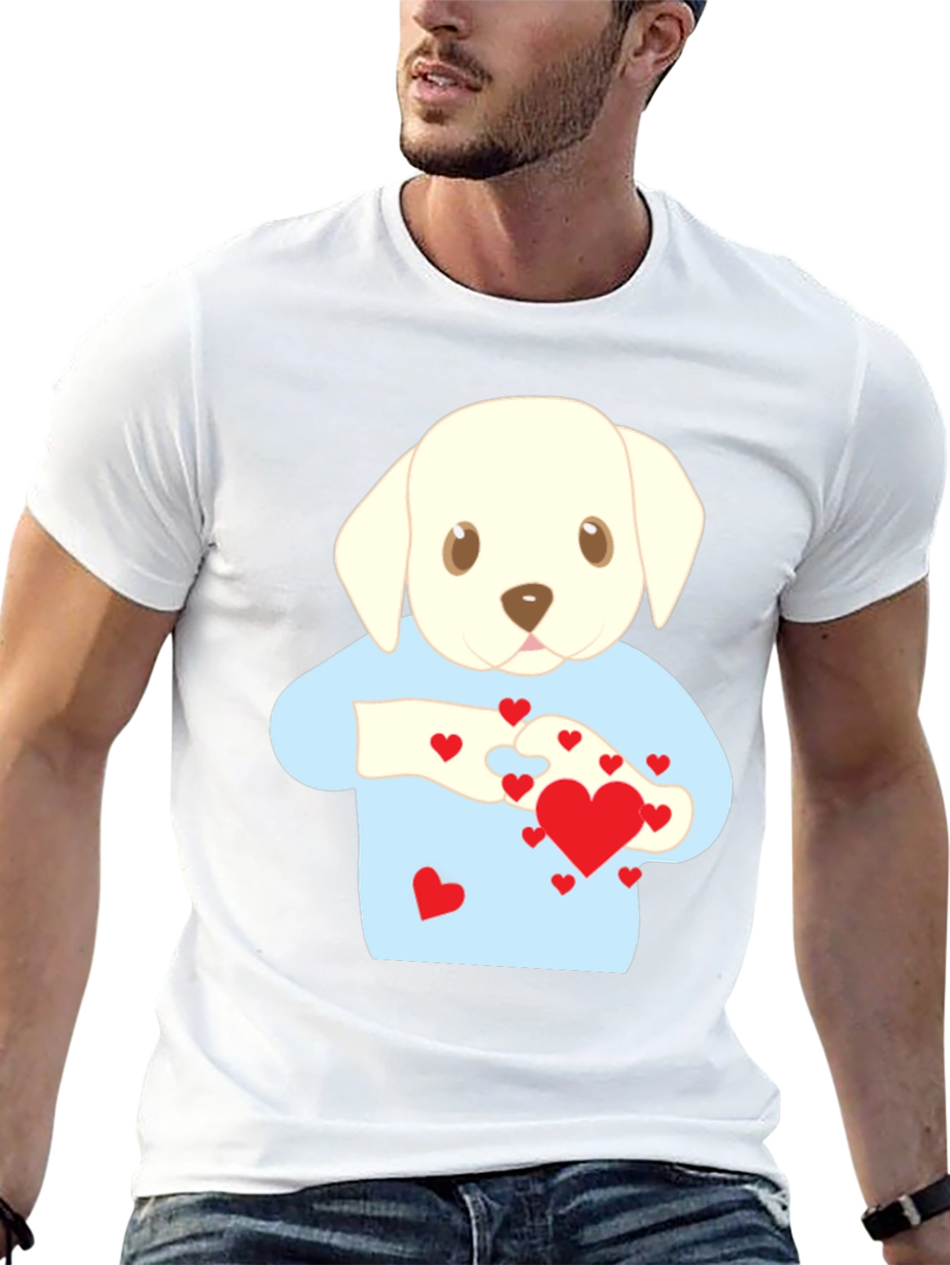 Puppy Love T-Shirt - Heart Puzzle Graphic Tee
