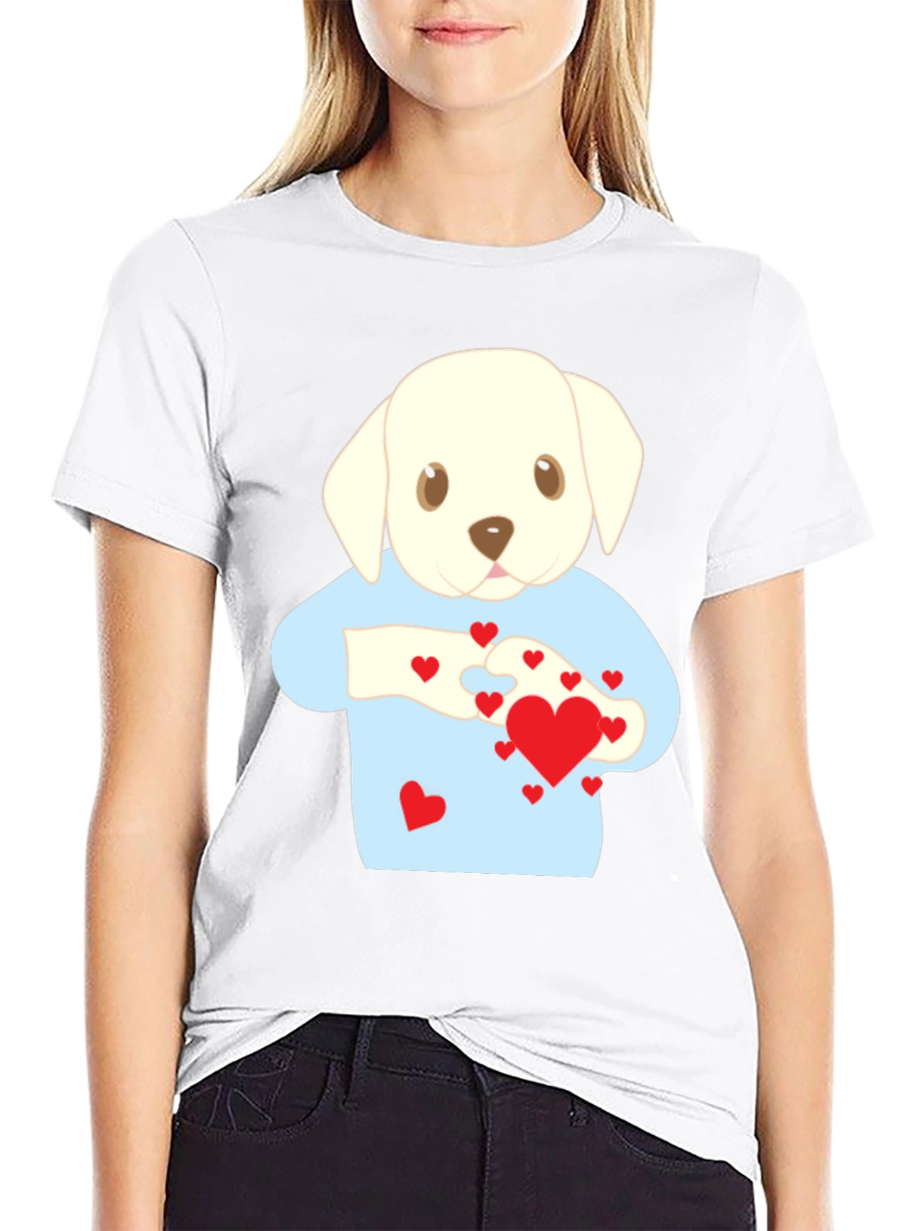 Puppy Love T-Shirt - Heart Puzzle Graphic Tee
