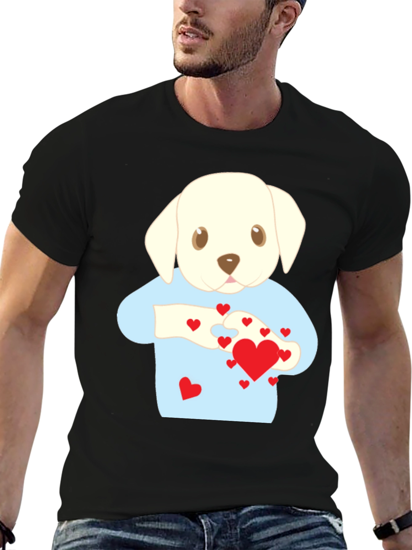 Puppy Love T-Shirt - Heart Puzzle Graphic Tee