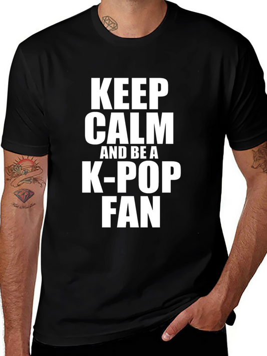 Keep Calm K-Pop Fan Black T-Shirt