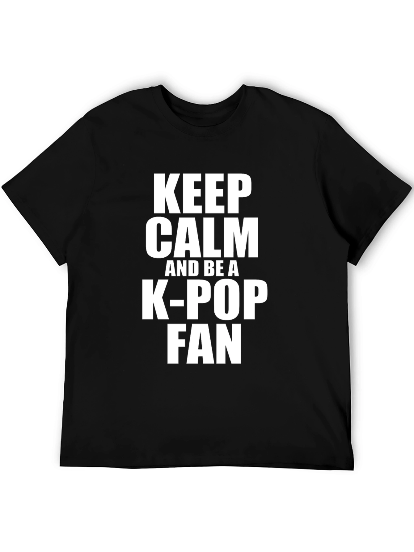 Keep Calm K-Pop Fan Black T-Shirt