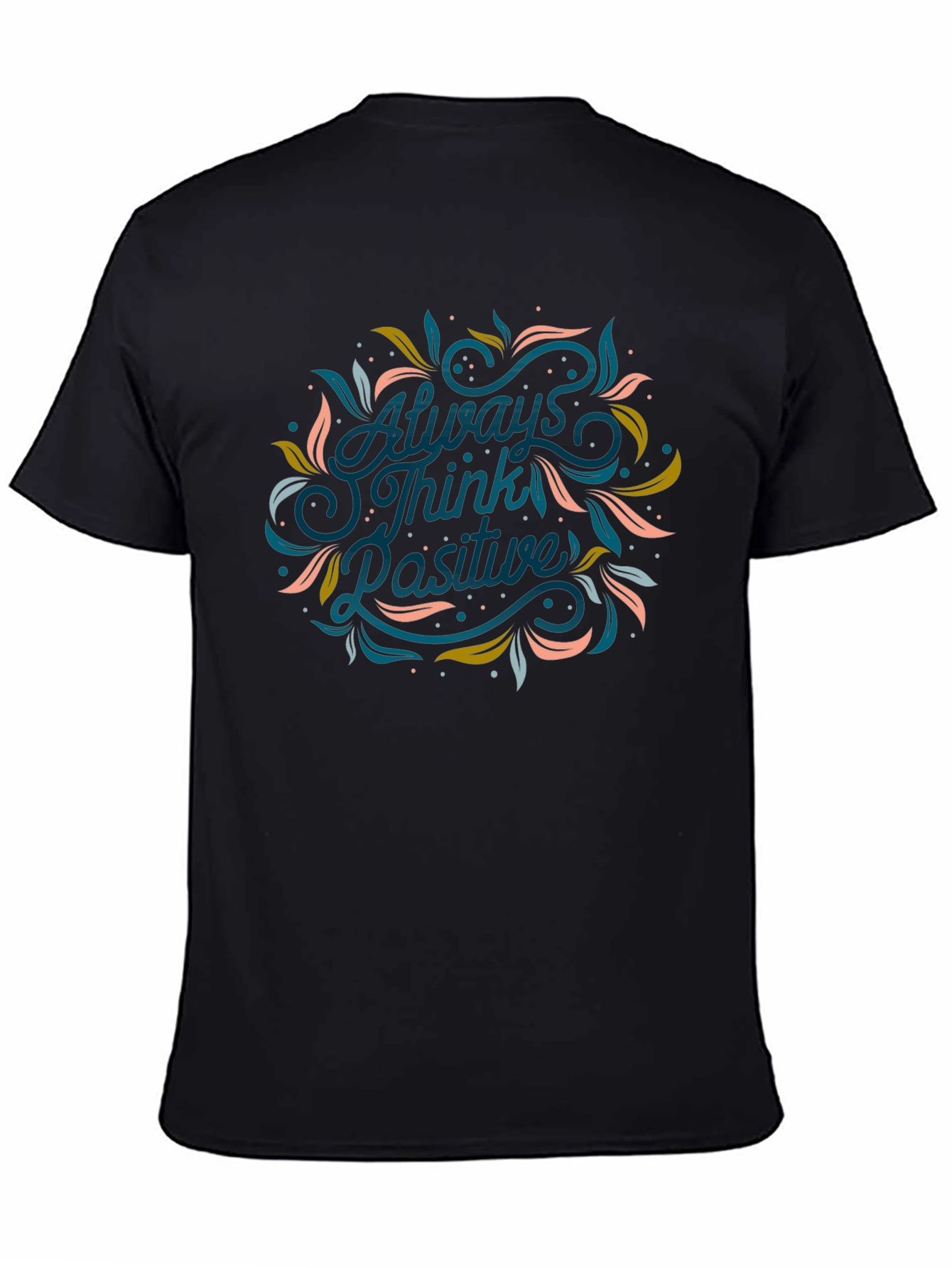 Always Think Positive Graphic Tee - Black