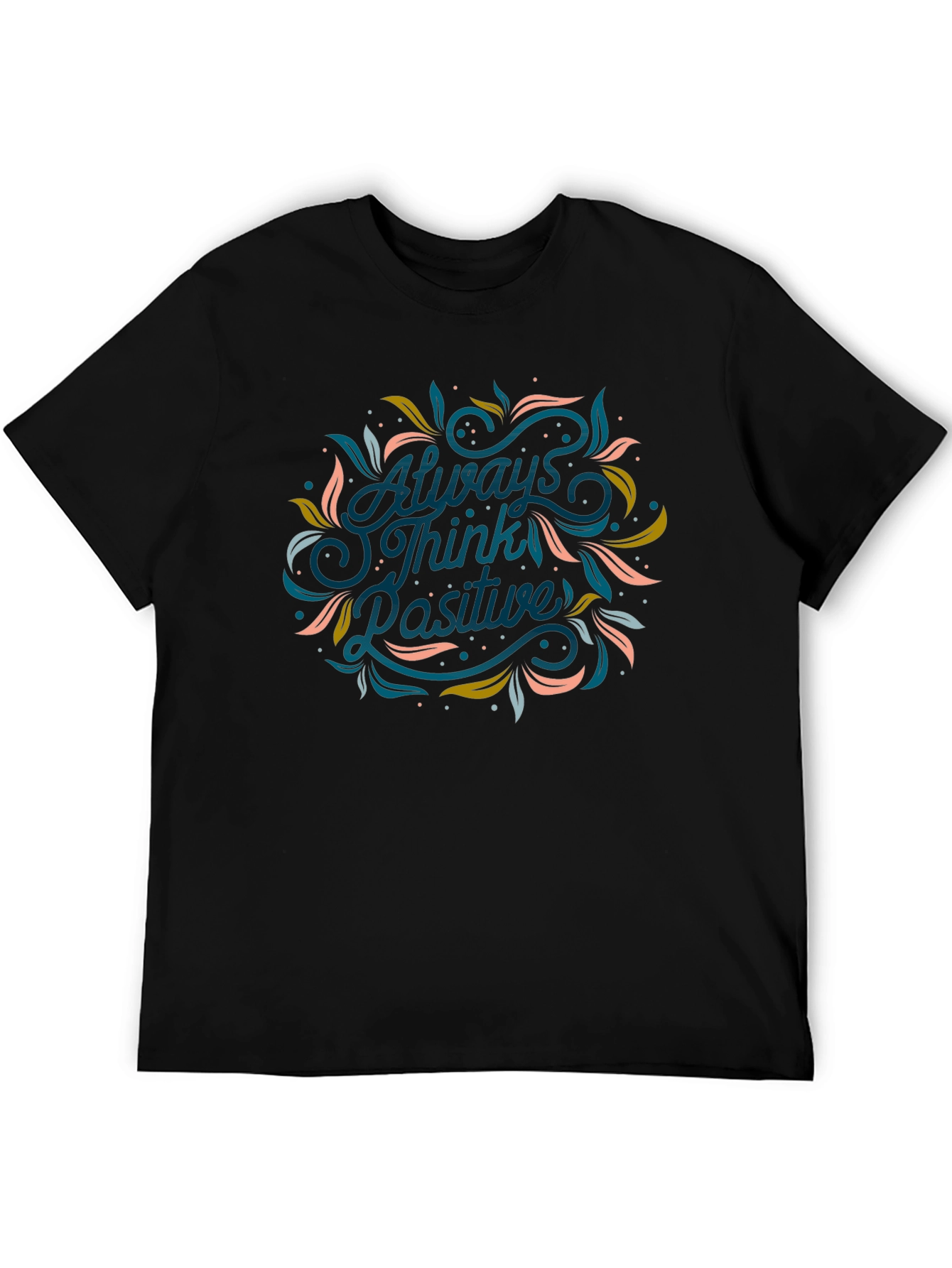 Always Think Positive Graphic Tee - Black