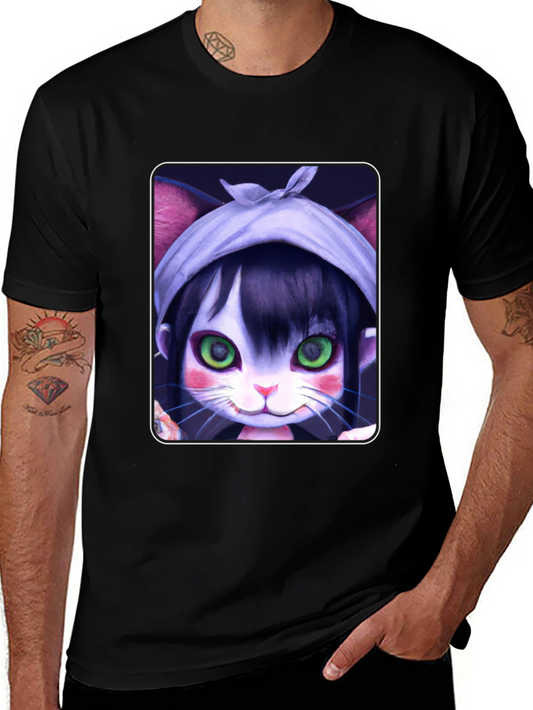 Anime Cat Girl T-Shirt - Unique Graphic Tee
