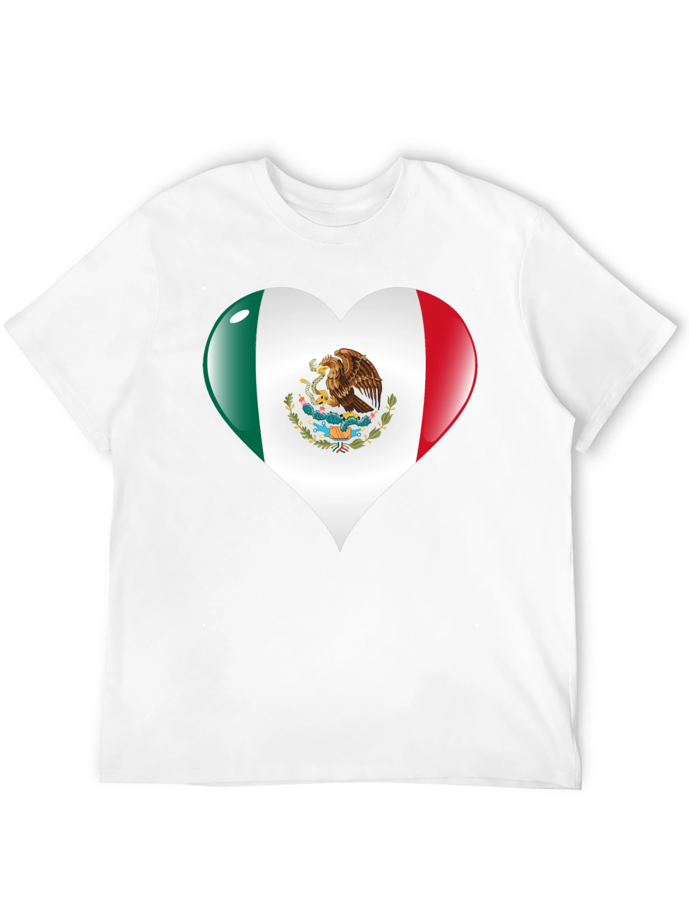 Mexican Flag Heart T-Shirt - Viva Mexico!