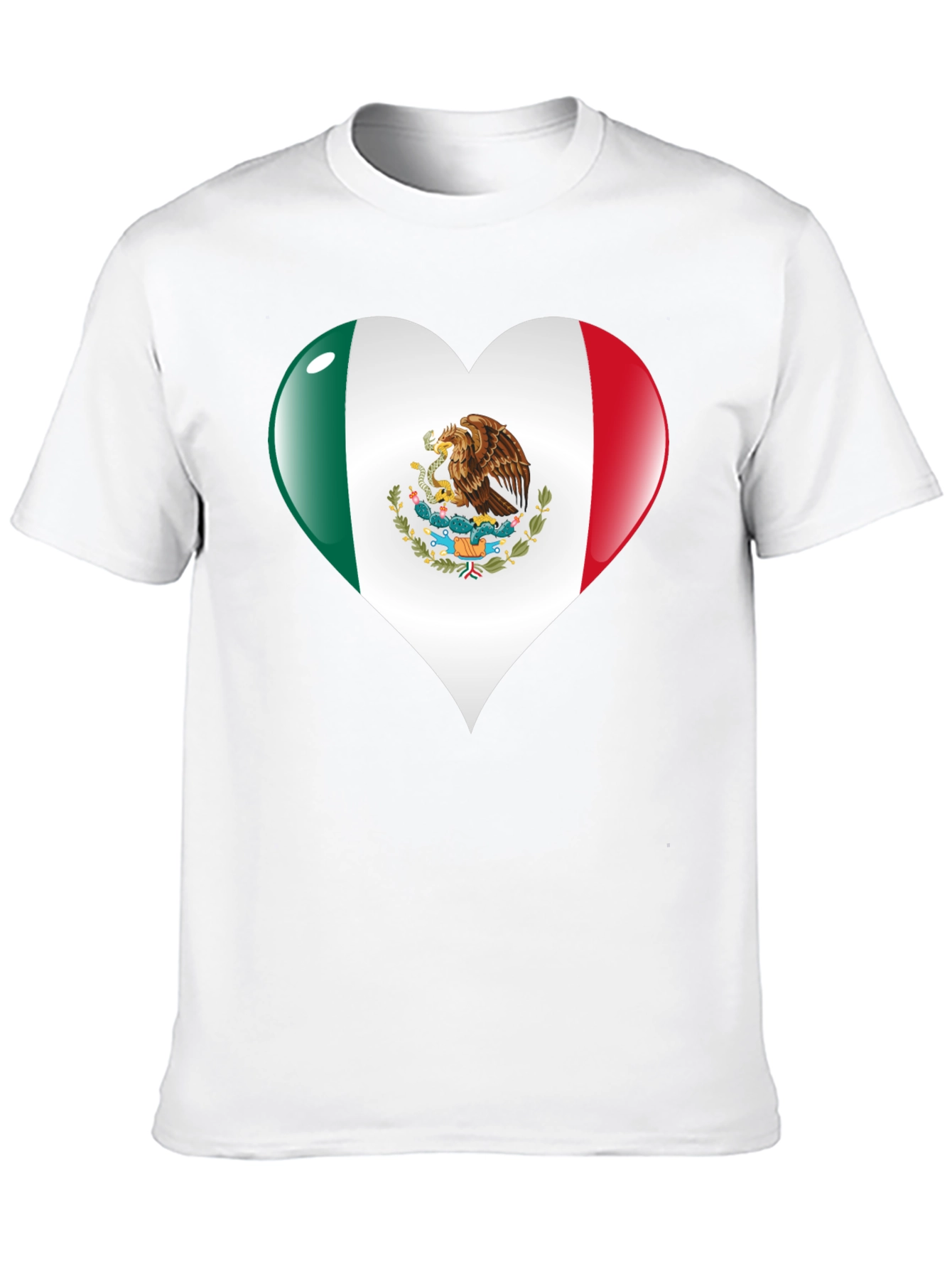 Mexican Flag Heart T-Shirt - Viva Mexico!