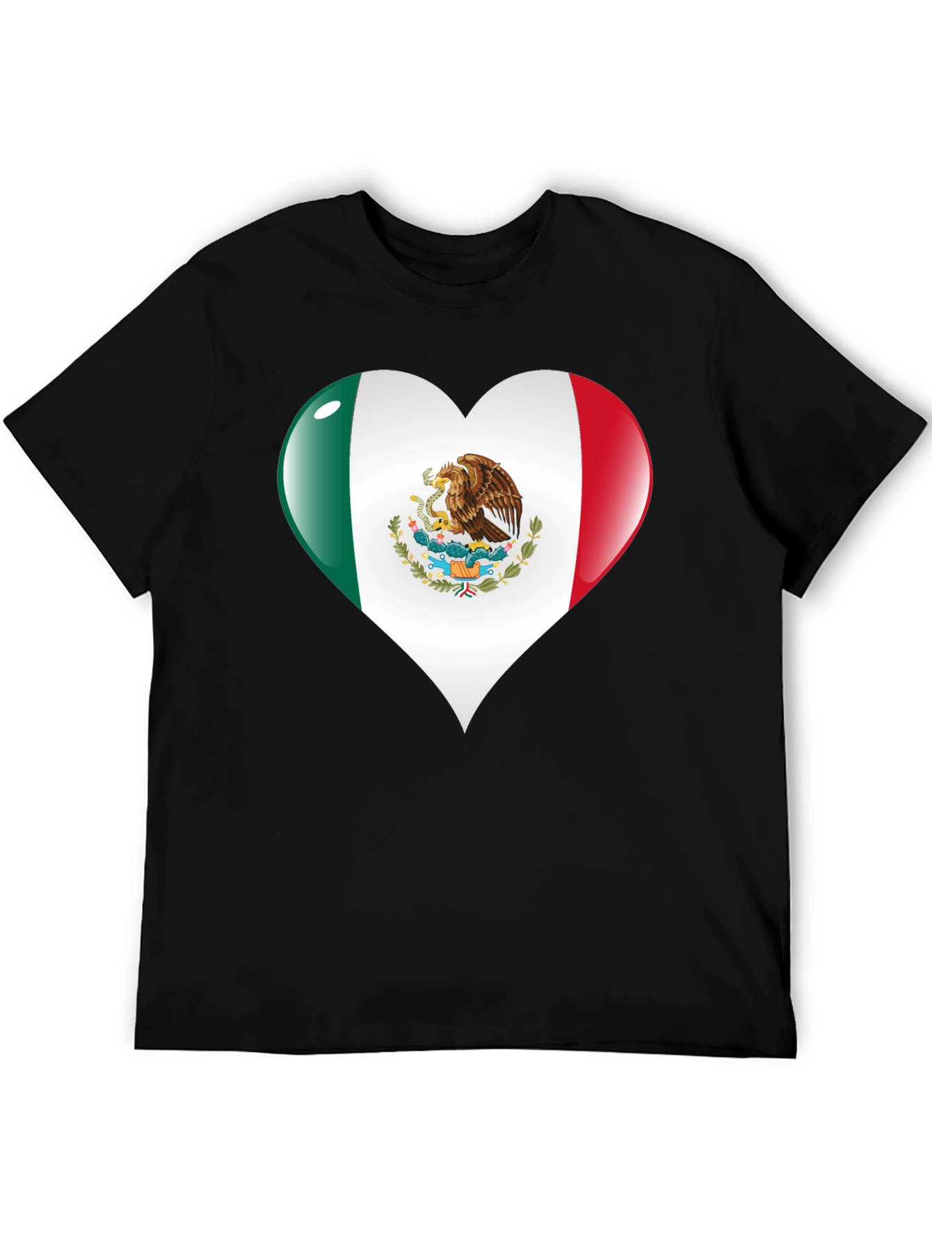 Mexican Flag Heart T-Shirt - Viva Mexico!
