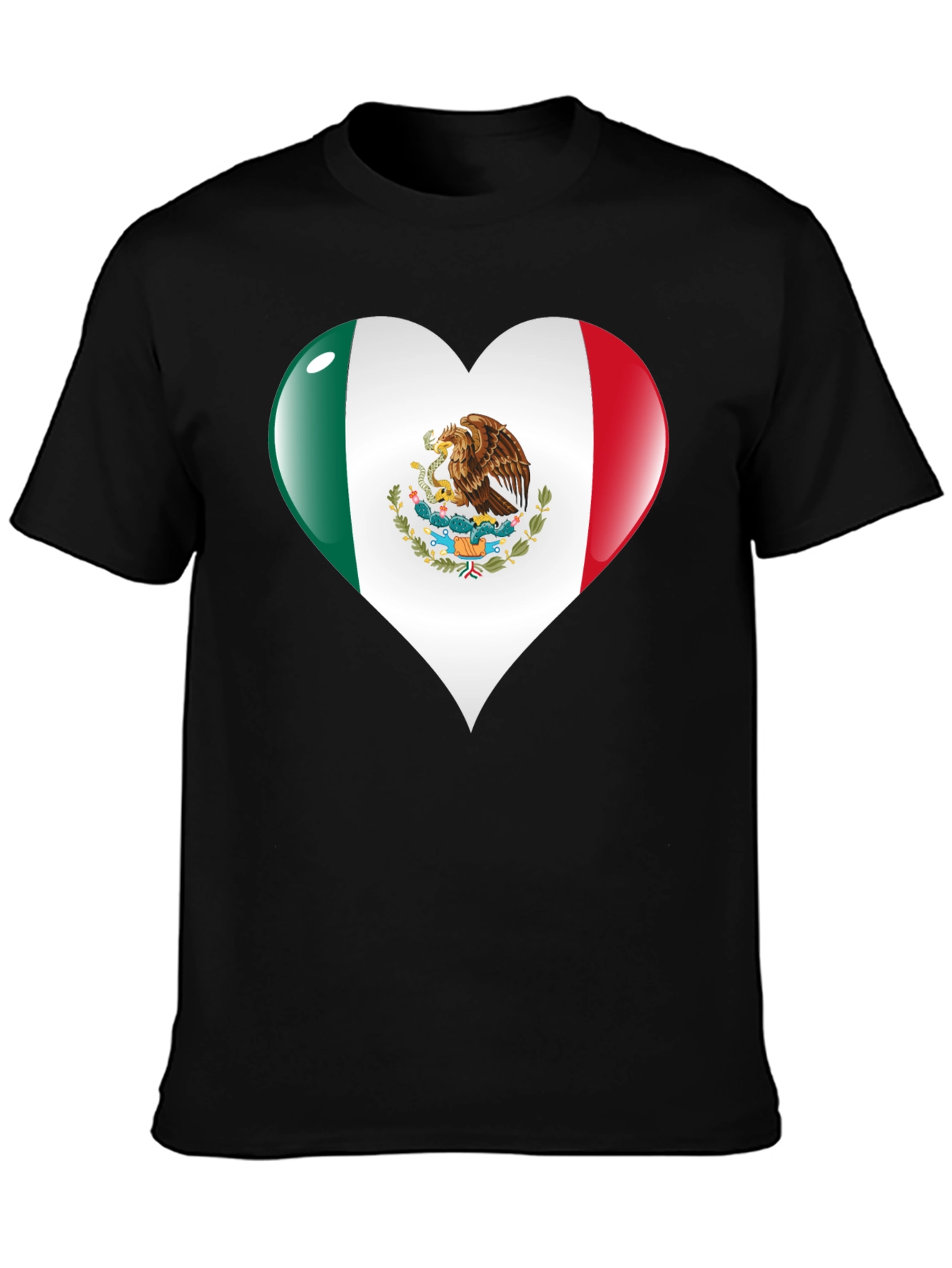 Mexican Flag Heart T-Shirt - Viva Mexico!