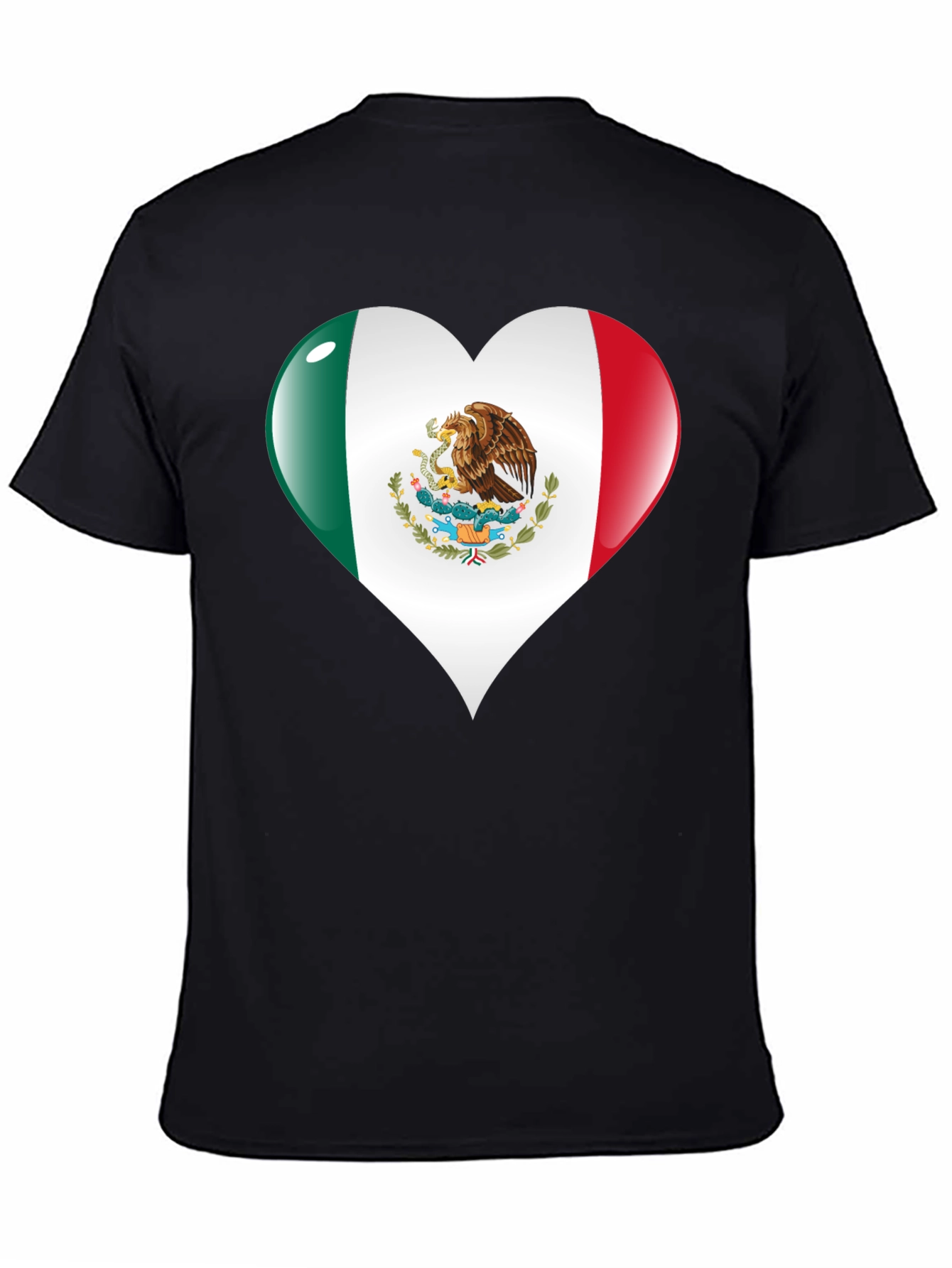 Mexican Flag Heart T-Shirt - Viva Mexico!