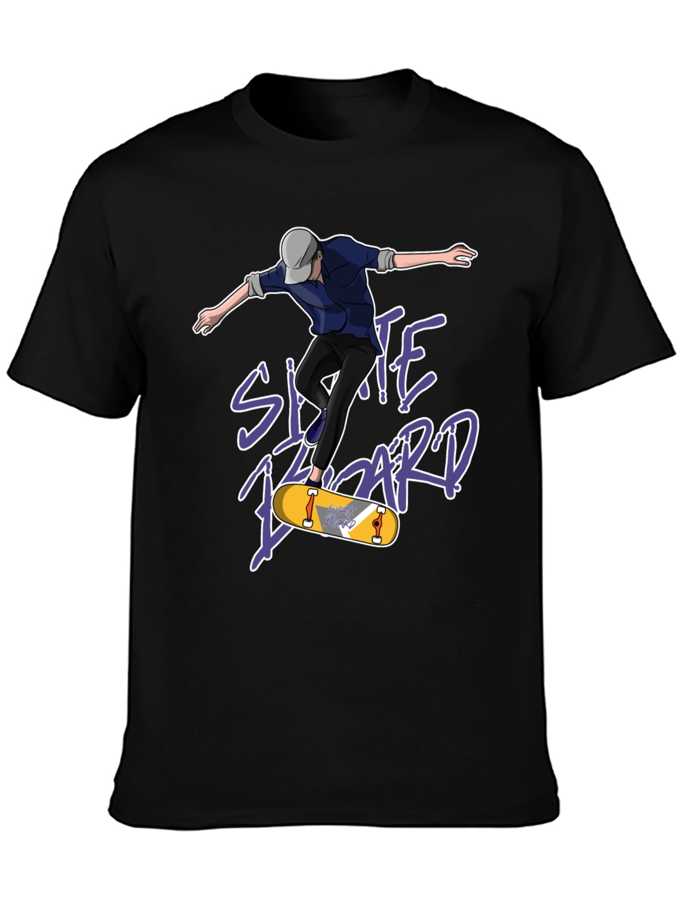 Skateboard T-Shirt - Black Graphic Tee
