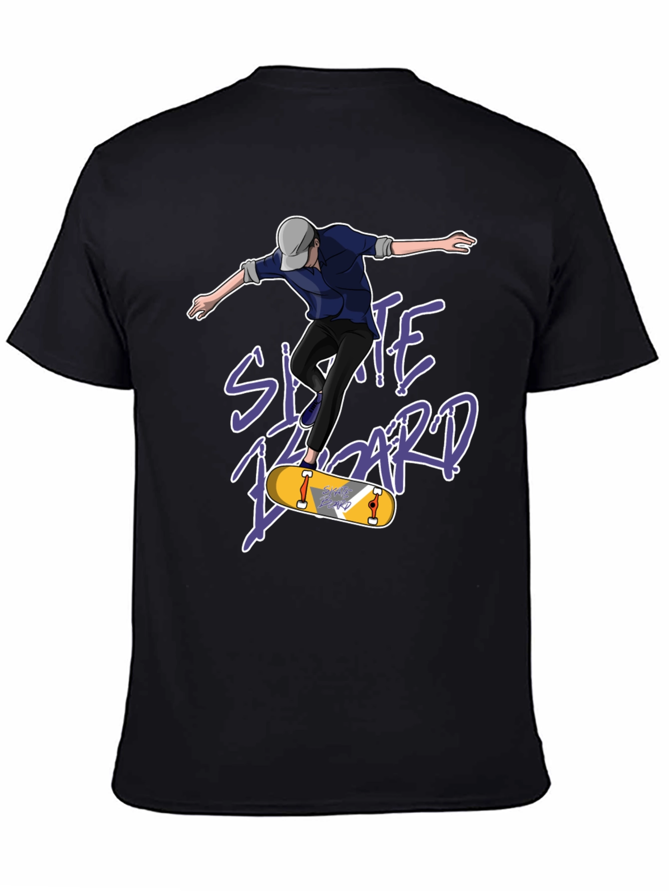 Skateboard T-Shirt - Black Graphic Tee
