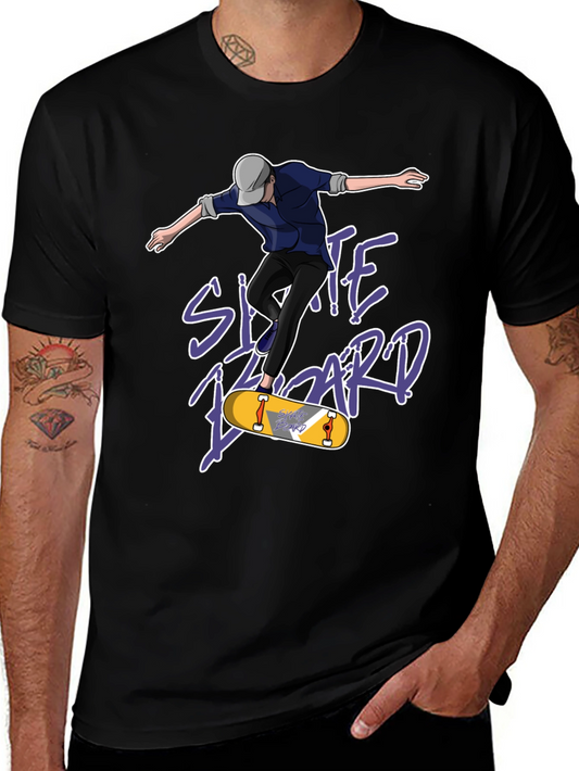 Skateboard T-Shirt - Black Graphic Tee