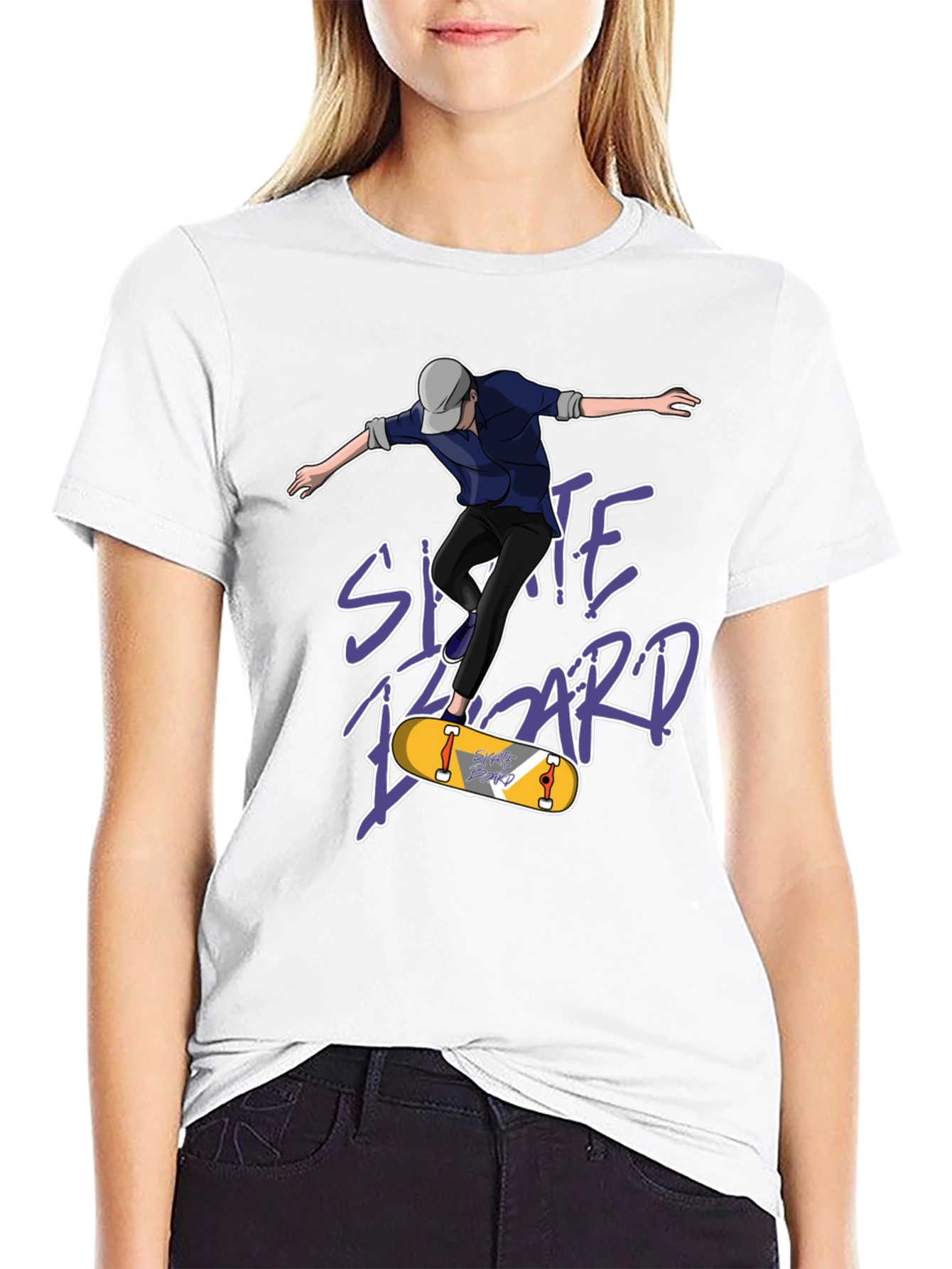 Skateboard T-Shirt - Black Graphic Tee