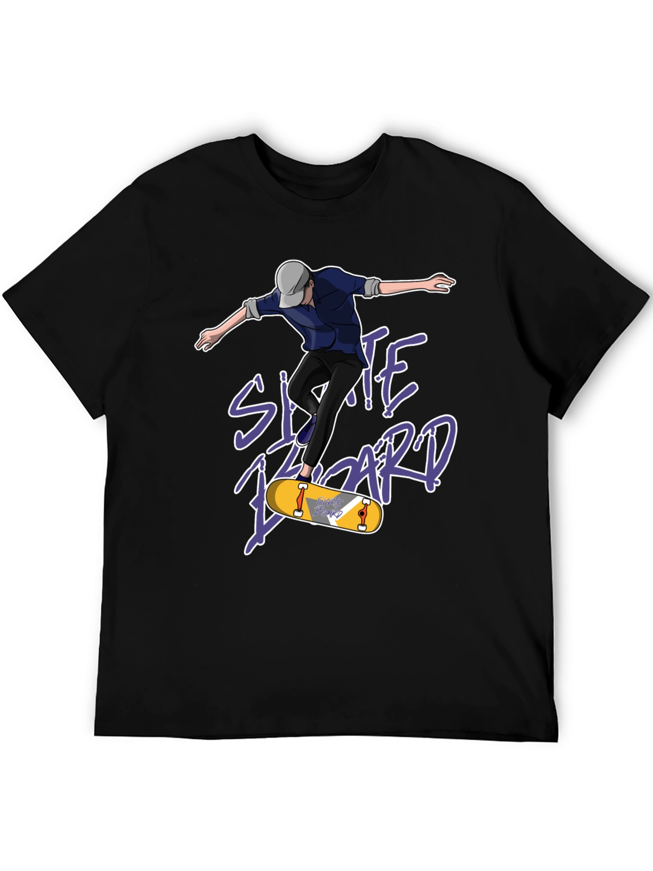 Skateboard T-Shirt - Black Graphic Tee