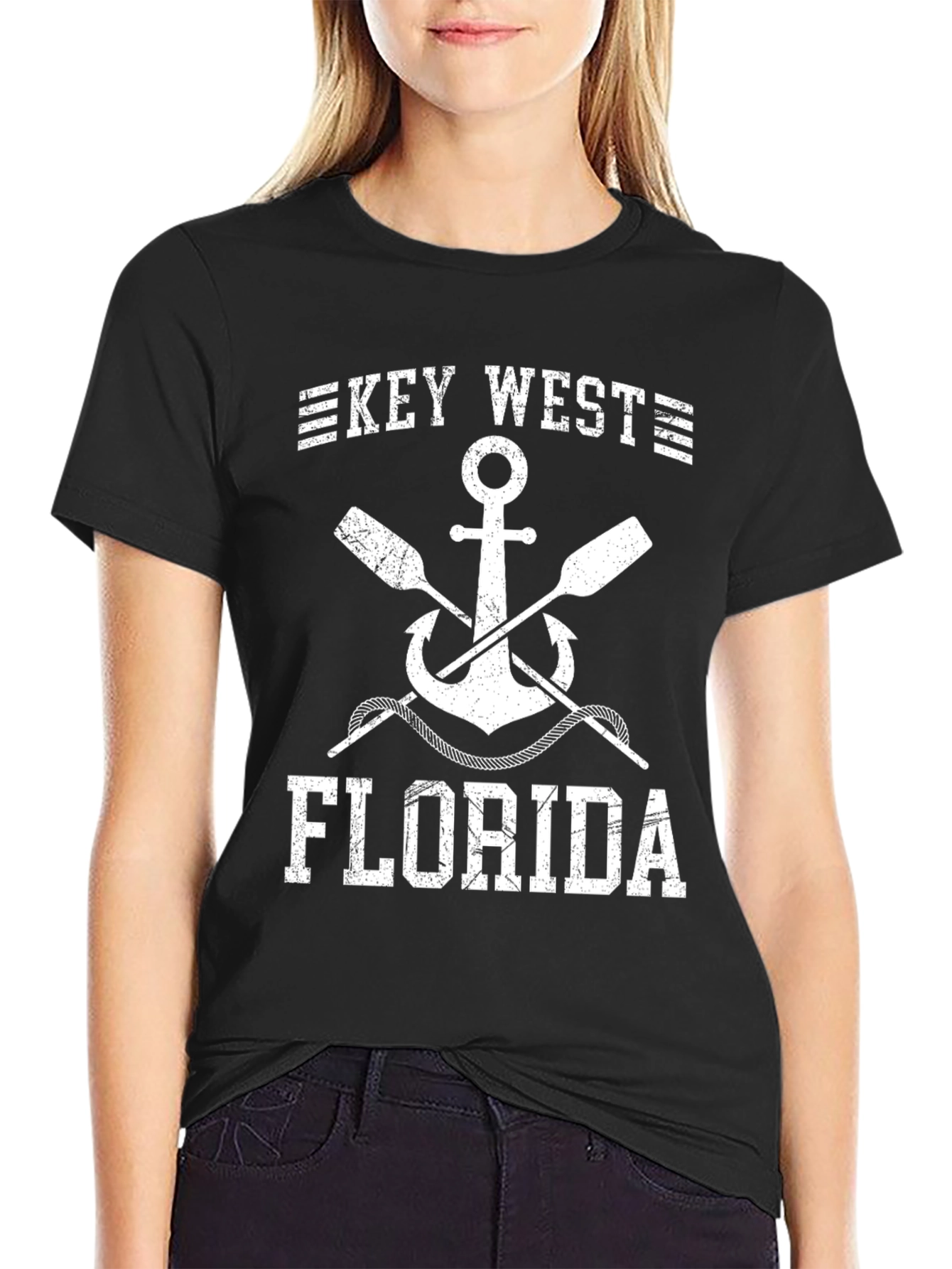 Key West Florida Anchor Graphic T-Shirt