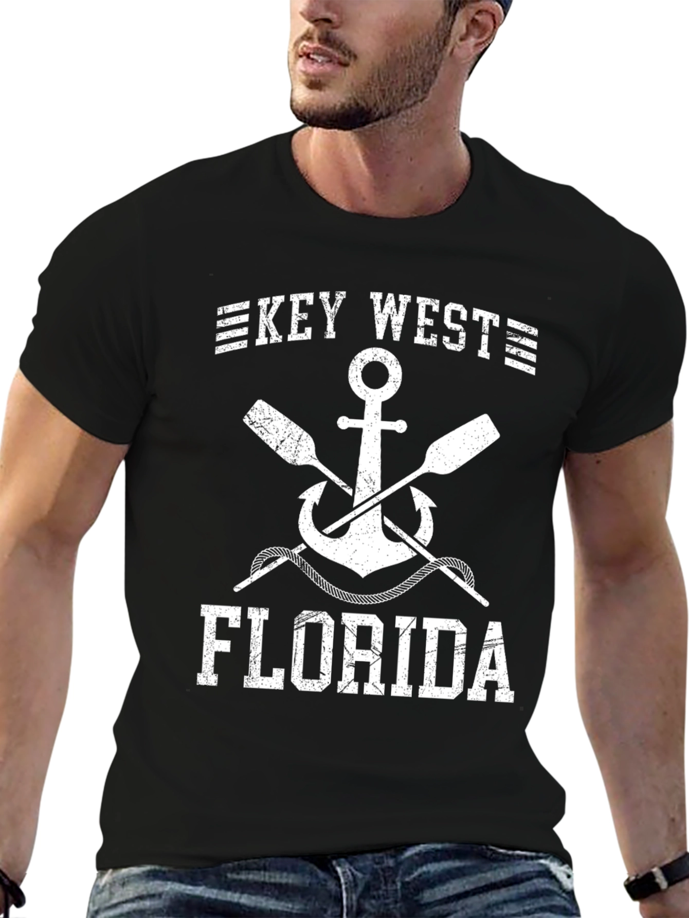 Key West Florida Anchor Graphic T-Shirt