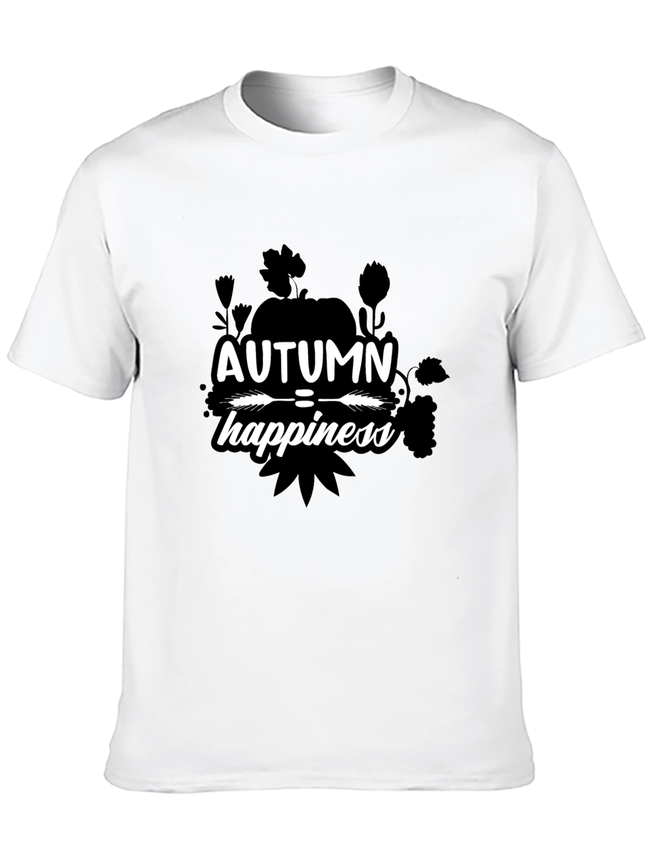 Autumn Happiness T-Shirt - Black Graphic Tee